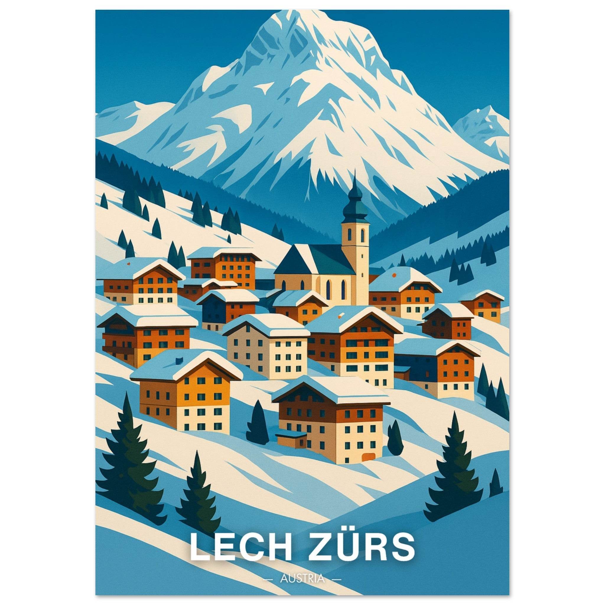 Lech Zürs Poster - Geoprints