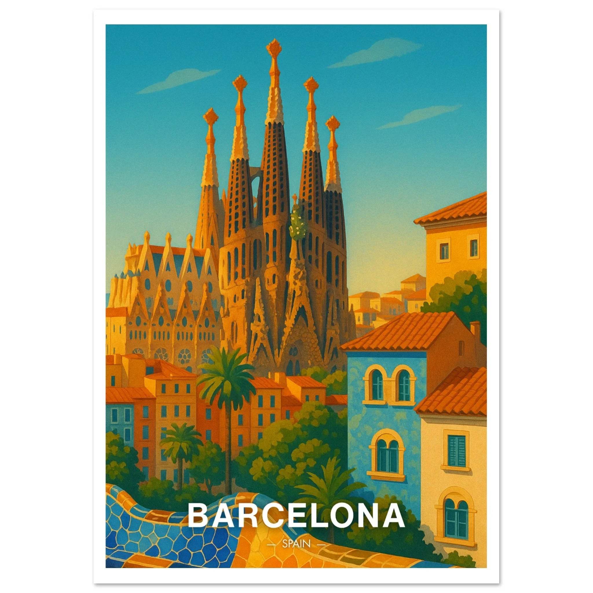 Barcelona Poster - Geoprints