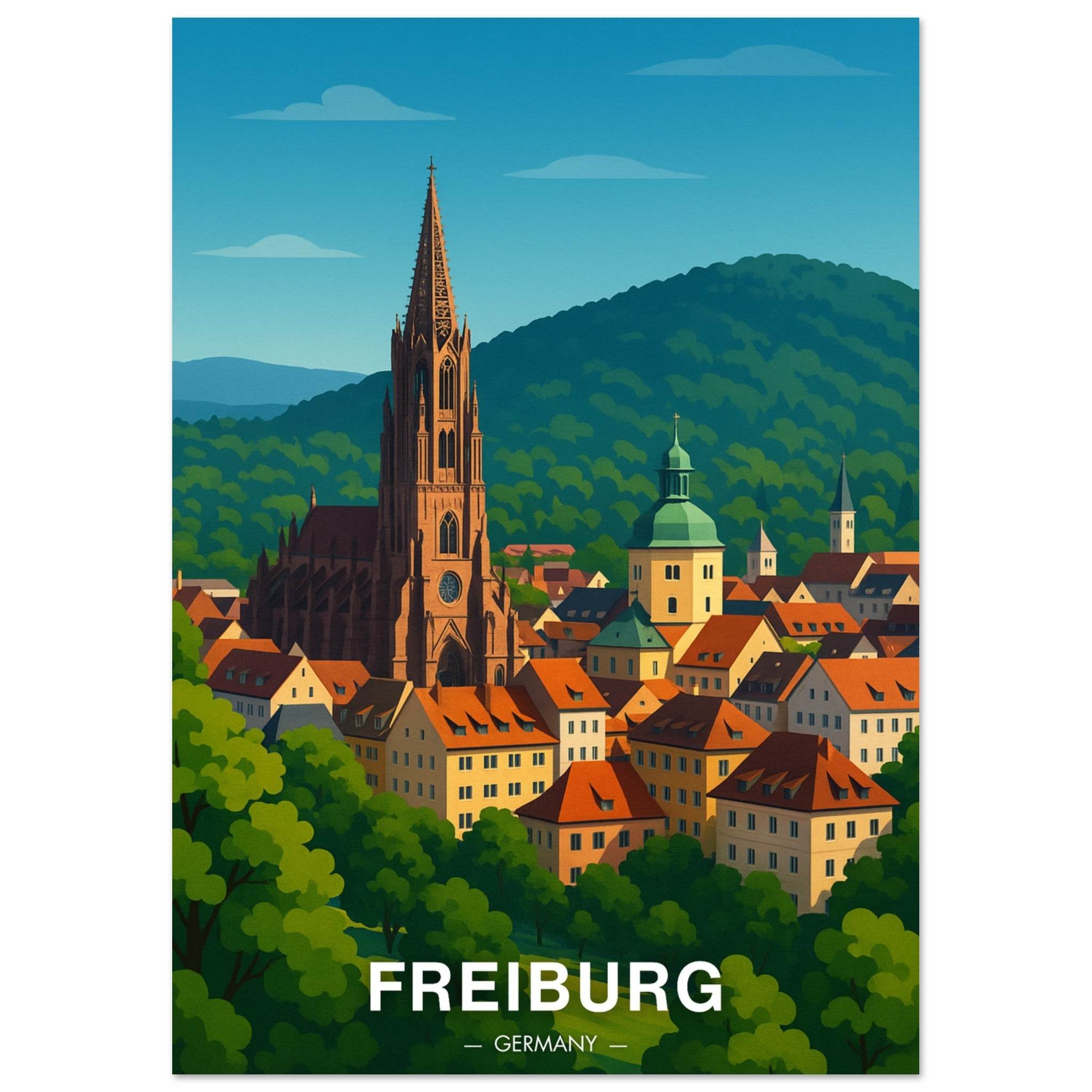 Freiburg Poster - Geoprints