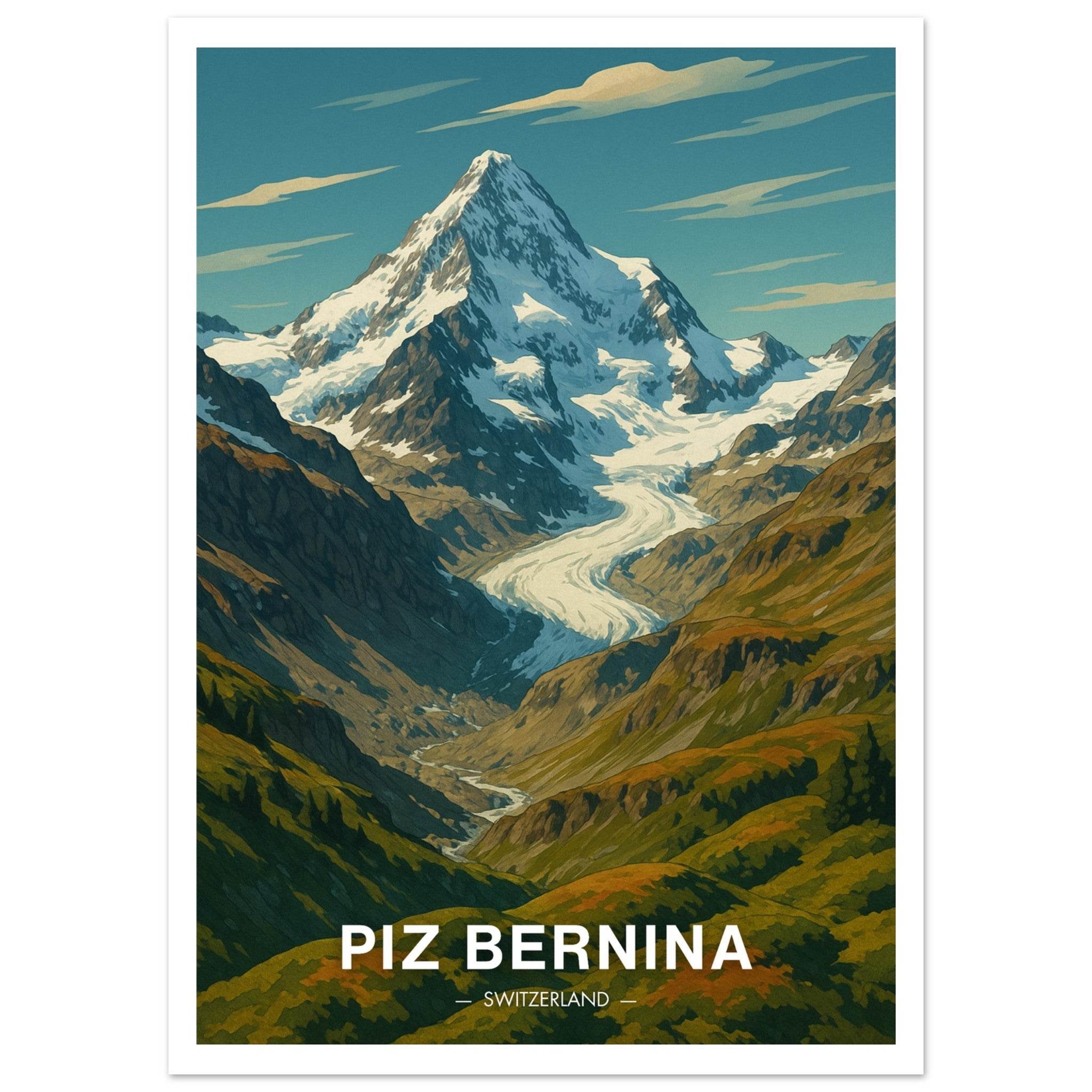 Piz Bernina Poster - Geoprints