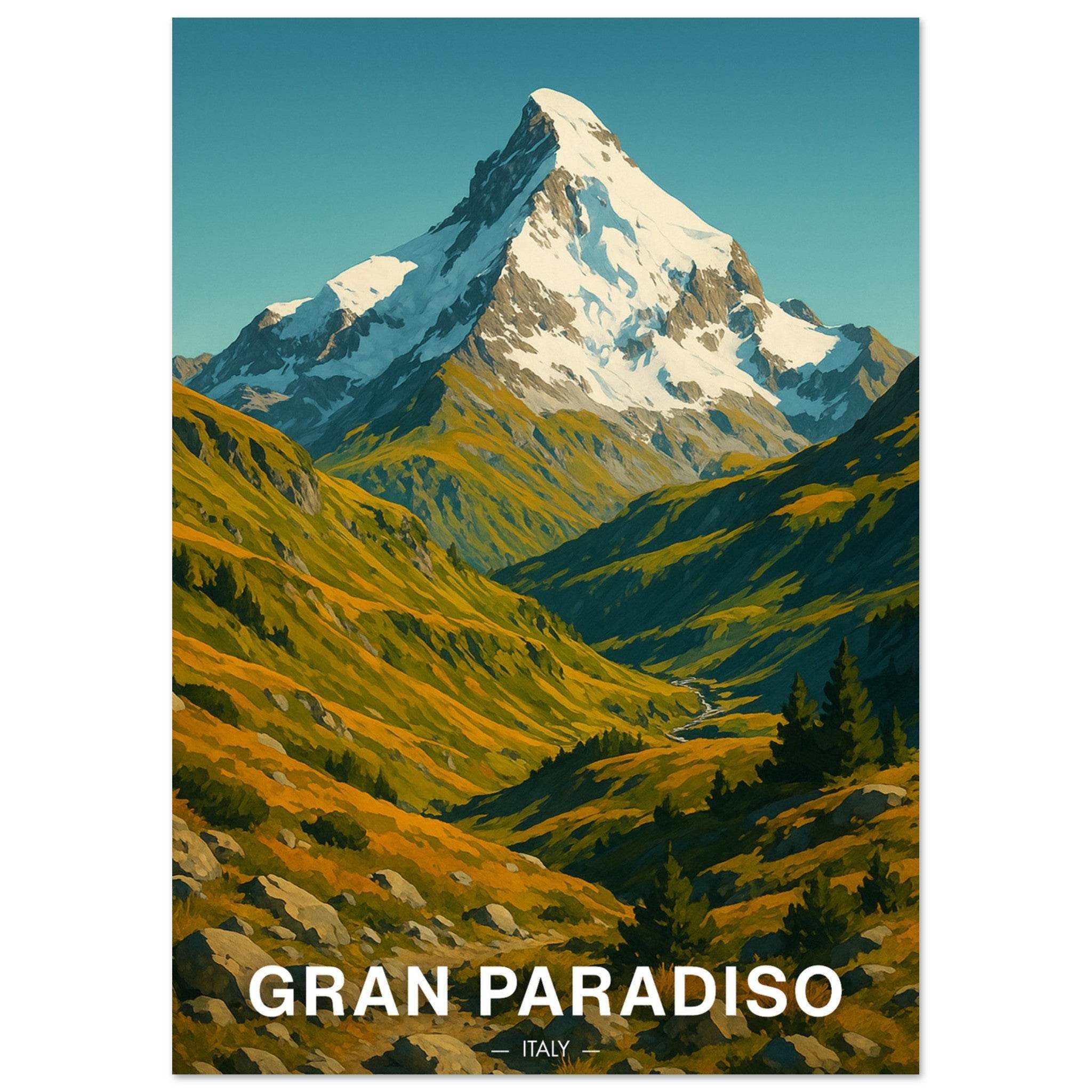 Gran Paradiso Poster - Geoprints