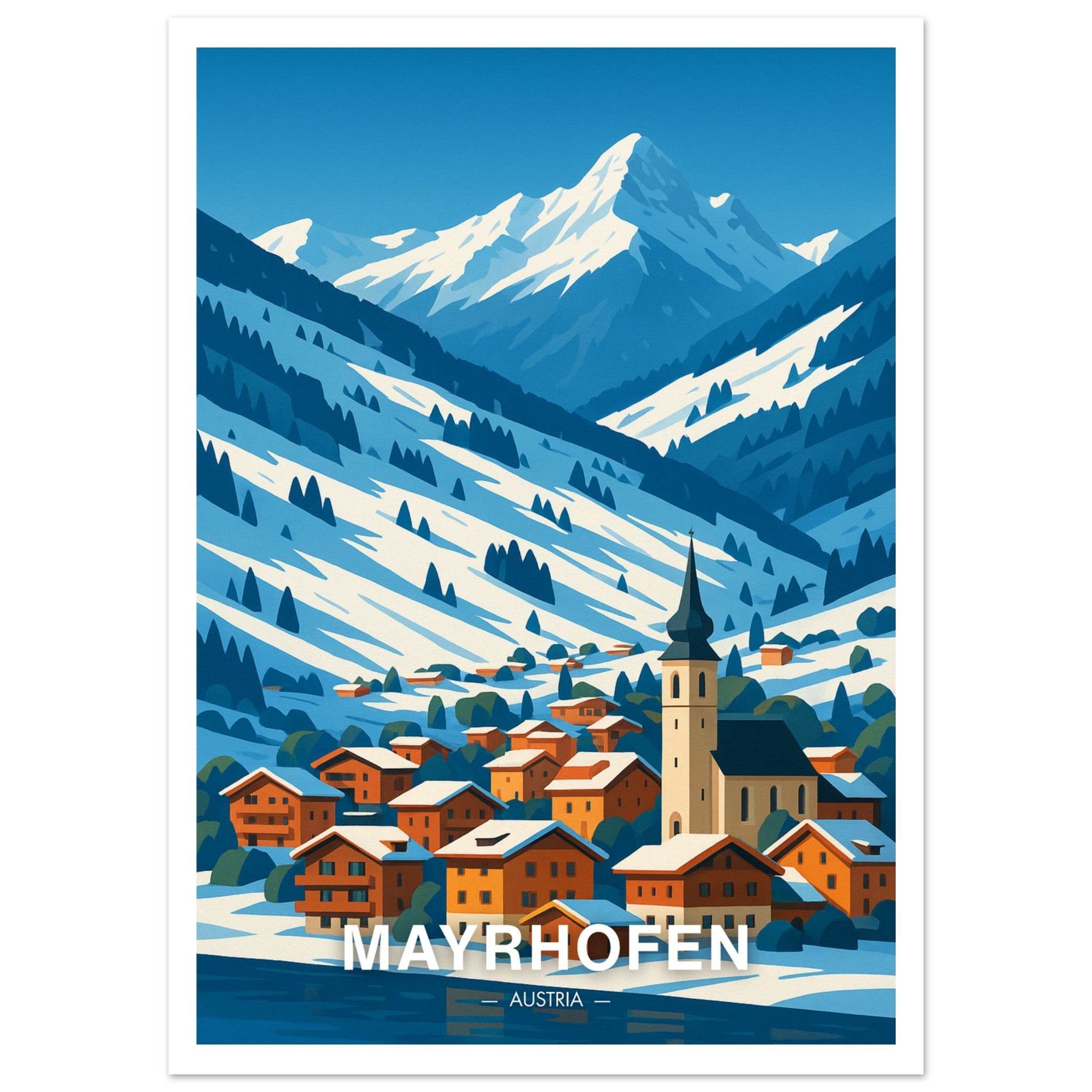 Mayrhofen Poster - Geoprints