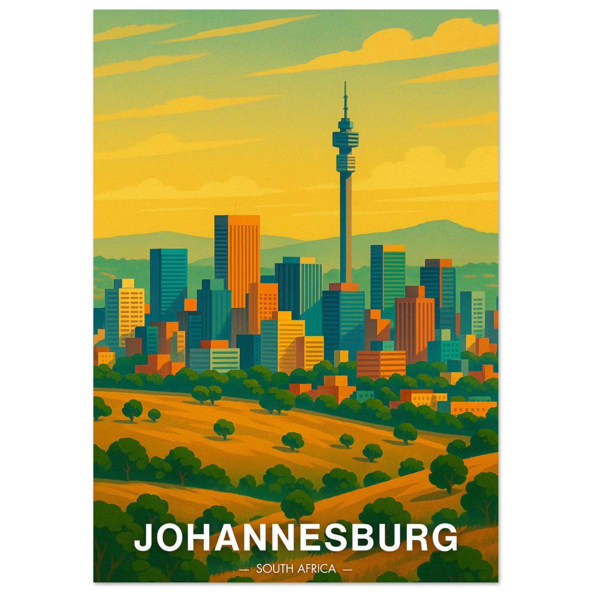 Johannesburg Poster - Geoprints