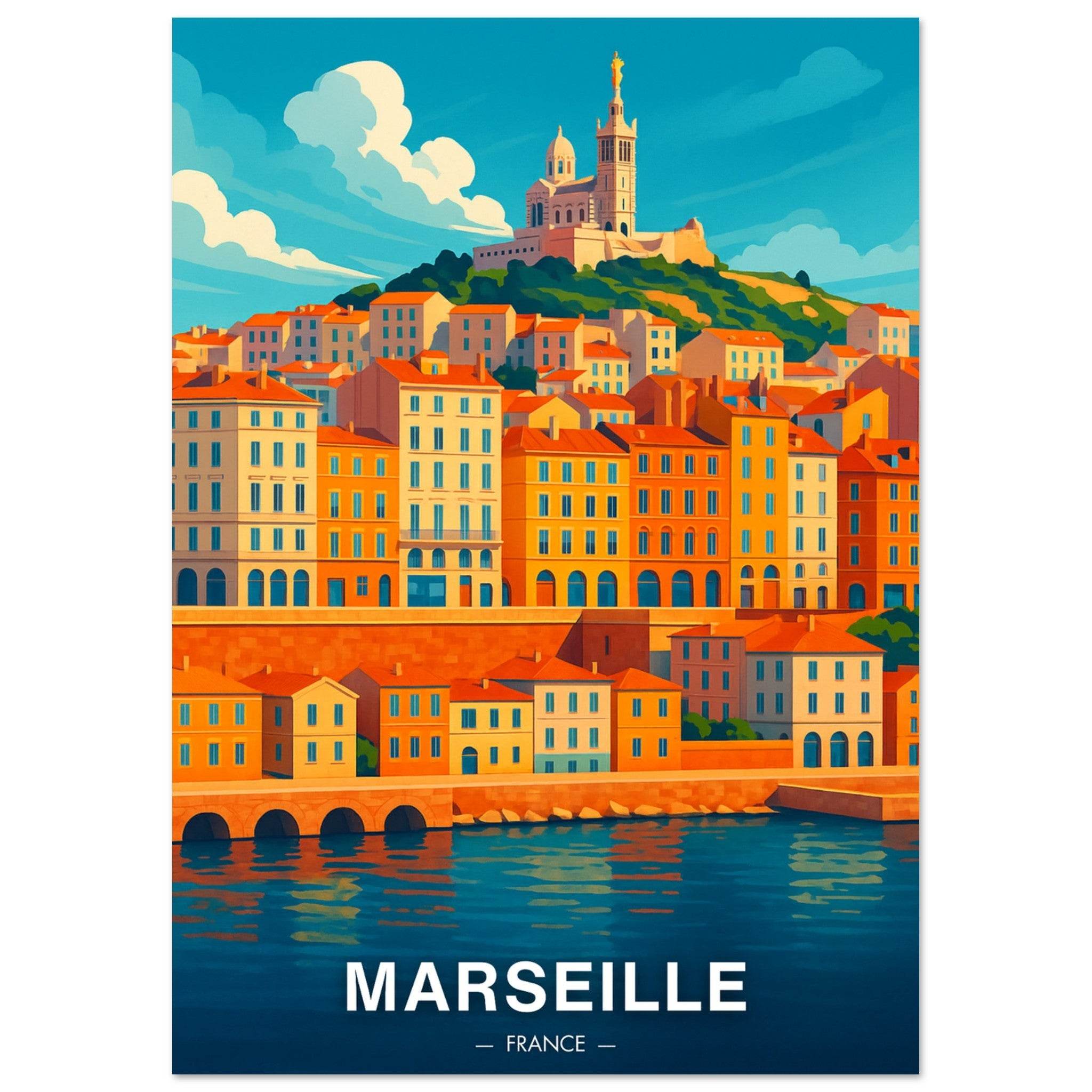 Marseille Poster - Geoprints