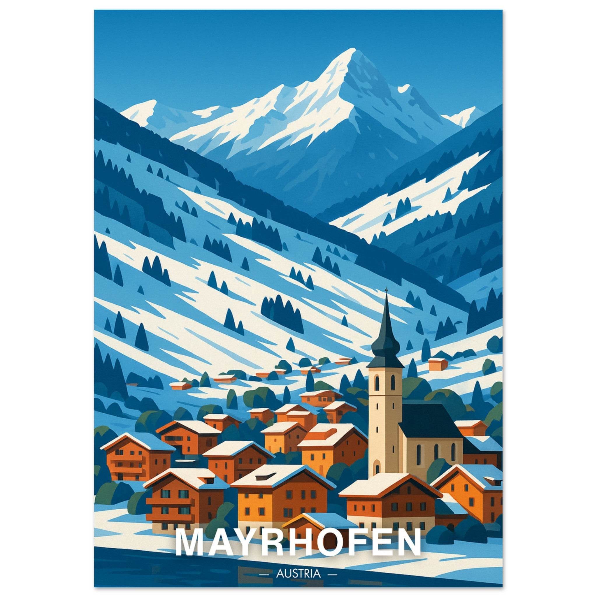 Mayrhofen Poster - Geoprints