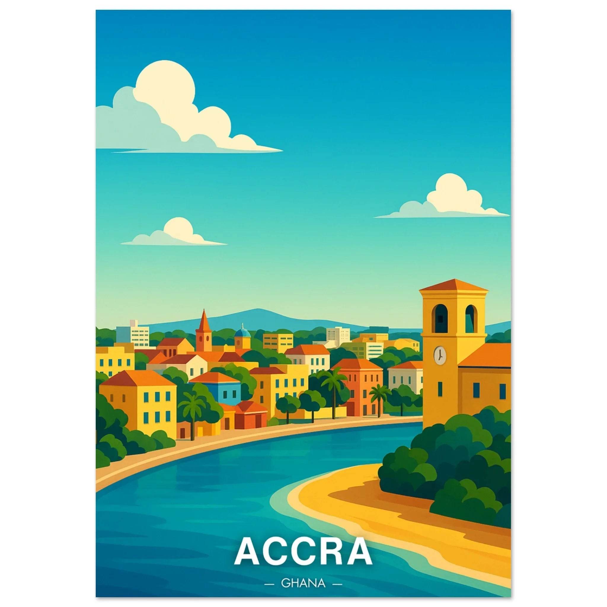 Accra Poster - Geoprints