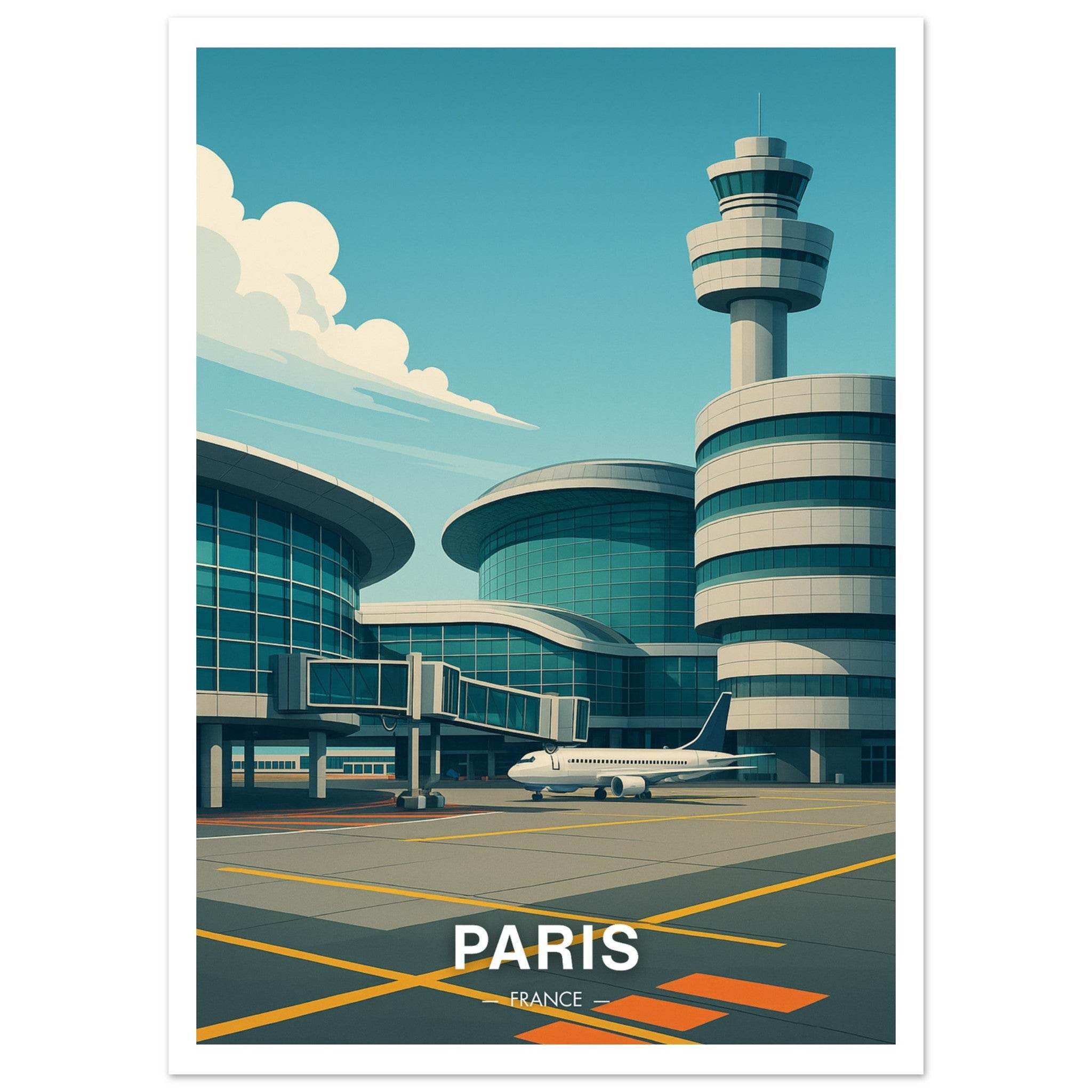 Paris Flughafen Poster - Geoprints