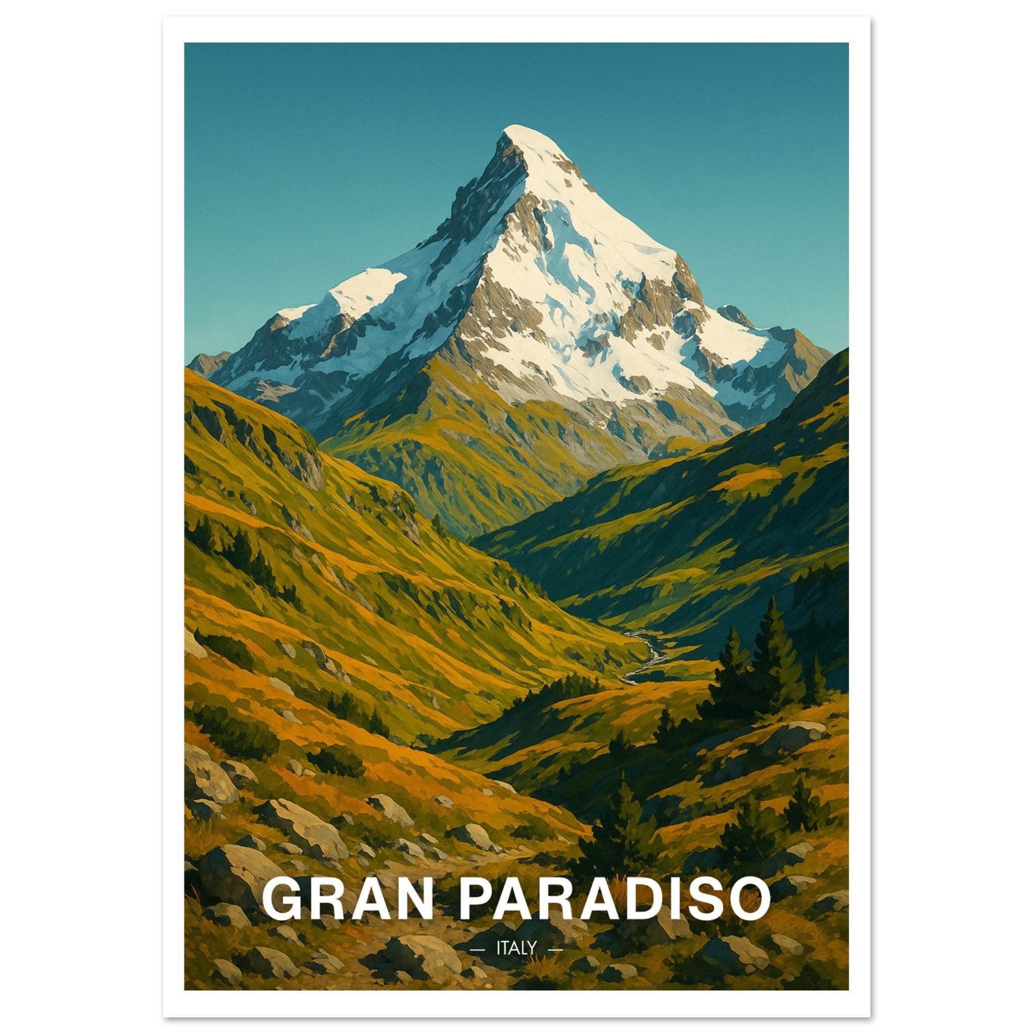 Gran Paradiso Poster - Geoprints