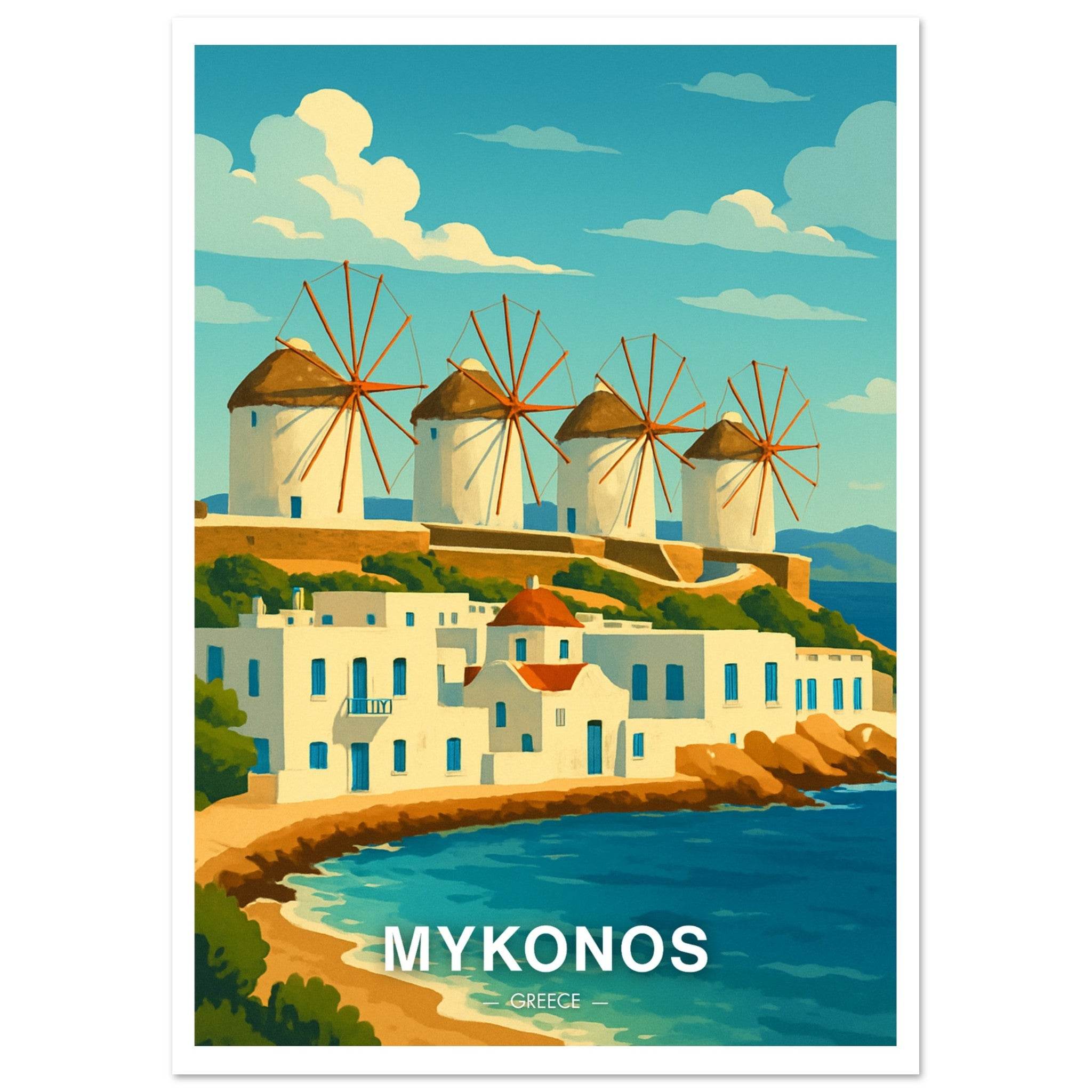 Mykonos Poster - Geoprints