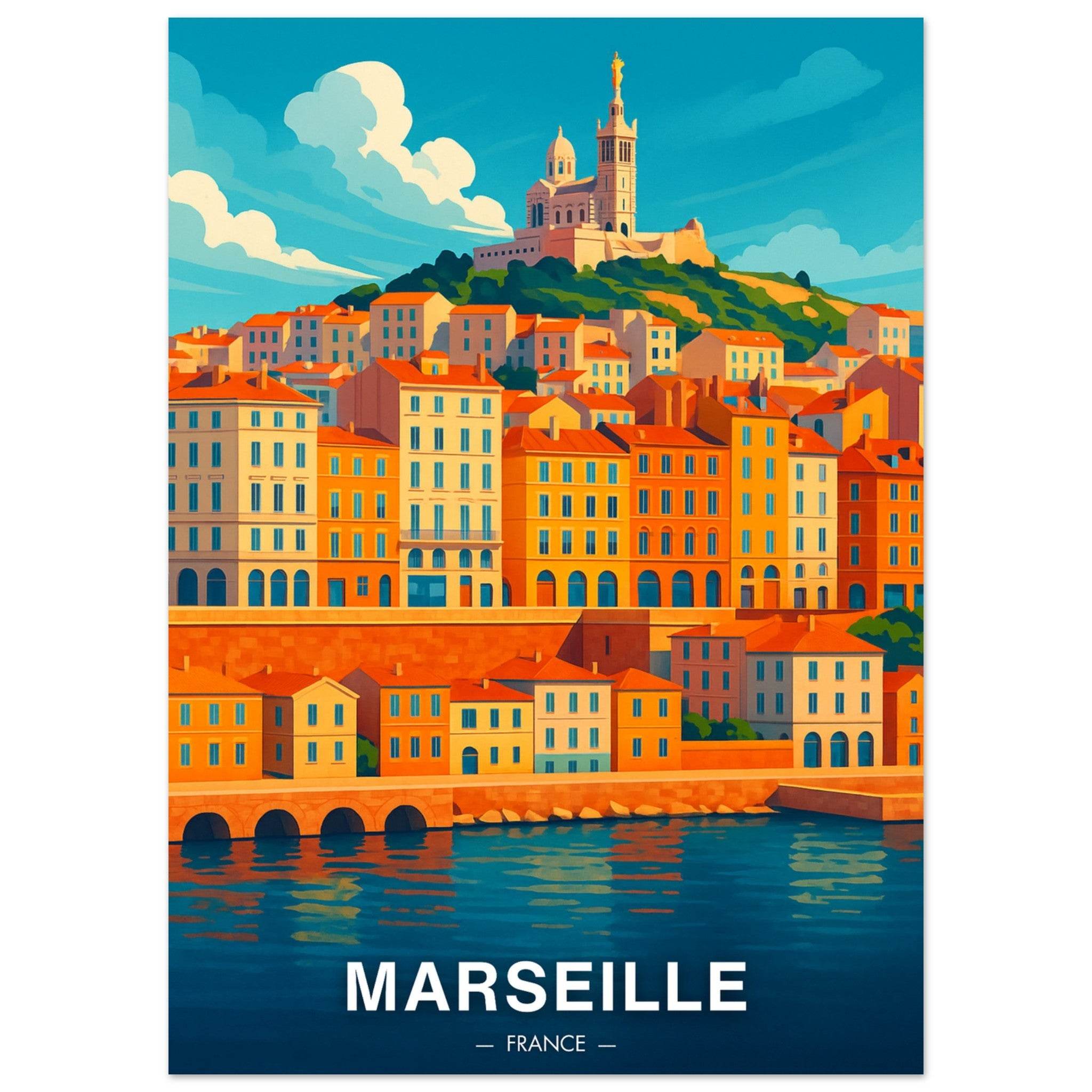 Marseille Poster - Geoprints