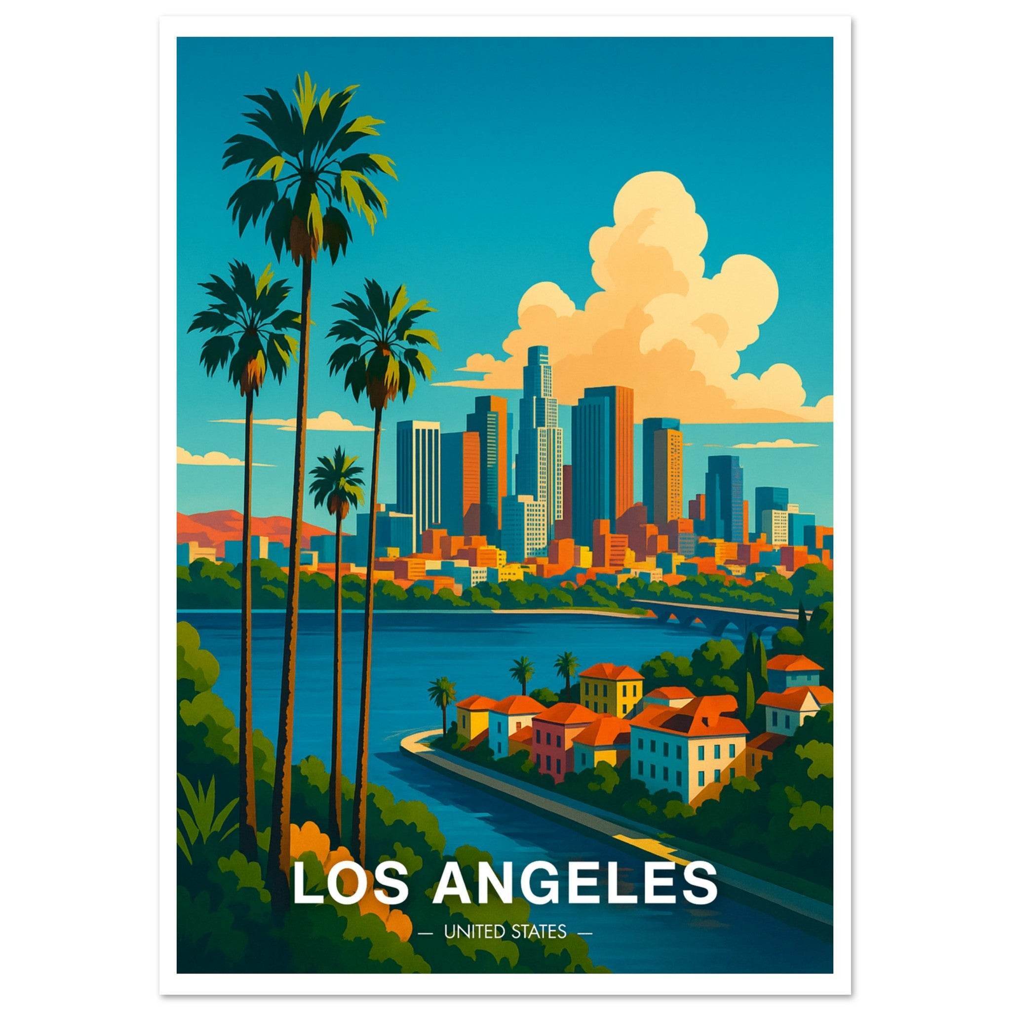 Los Angeles Poster - Geoprints