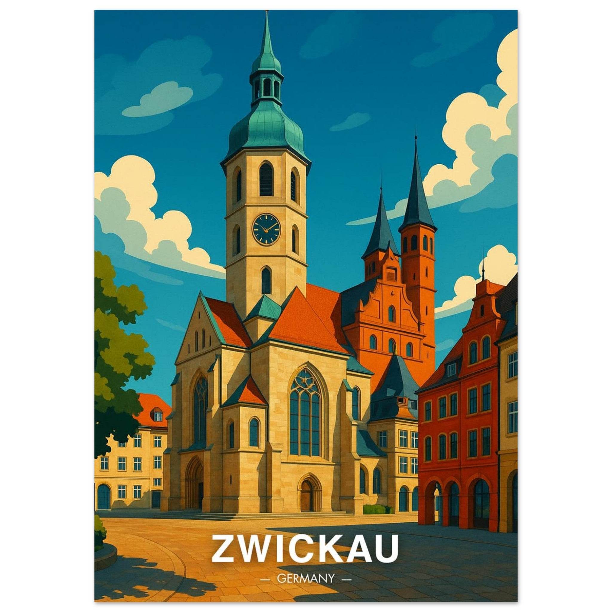 Zwickau Poster - Geoprints
