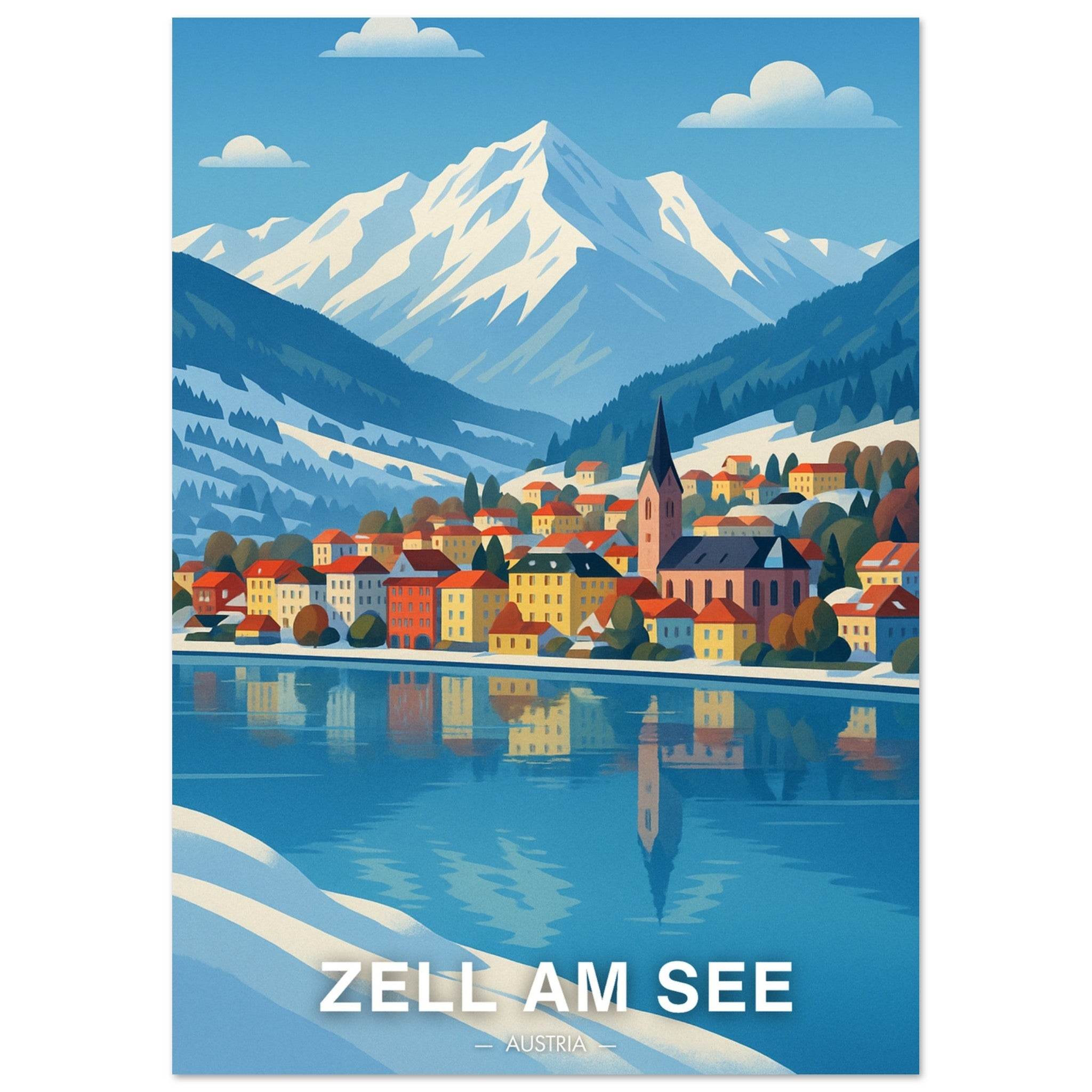 Zell Am See Poster - Geoprints