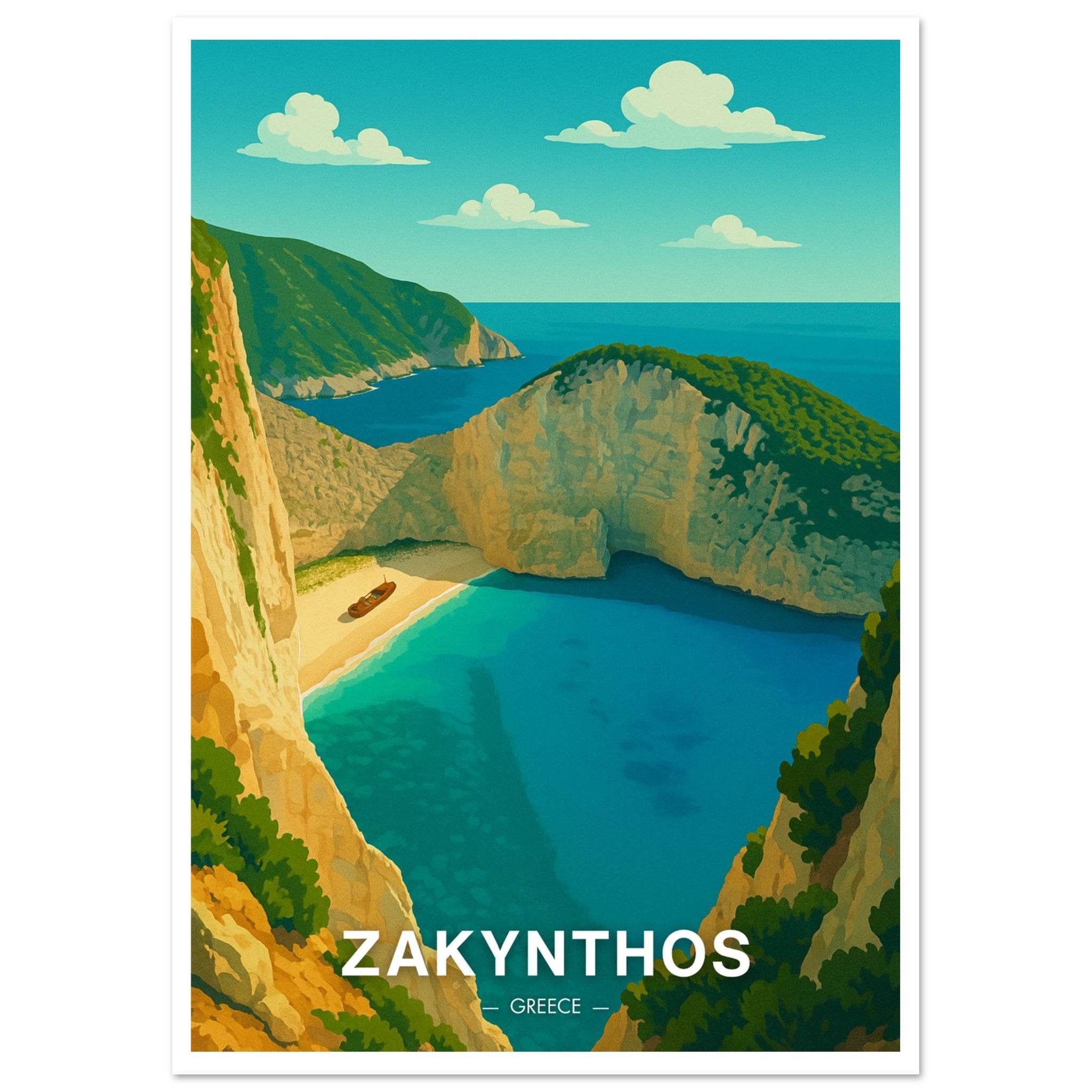 Zakynthos Poster - Geoprints