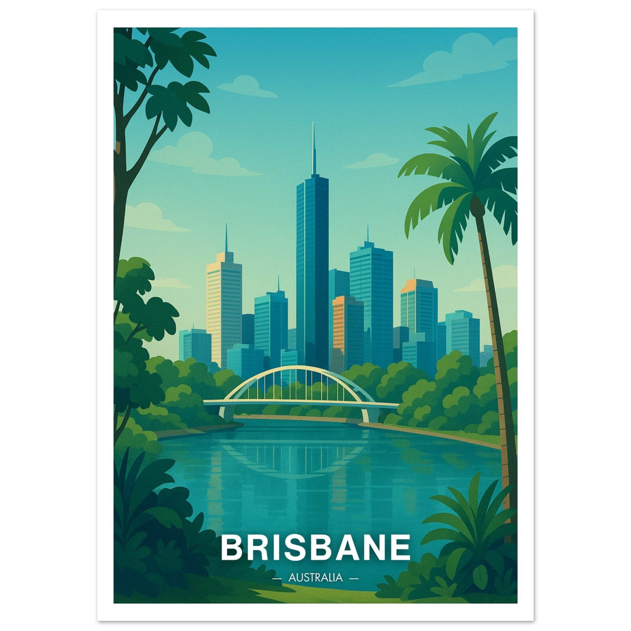 Brisbane Poster - Geoprints
