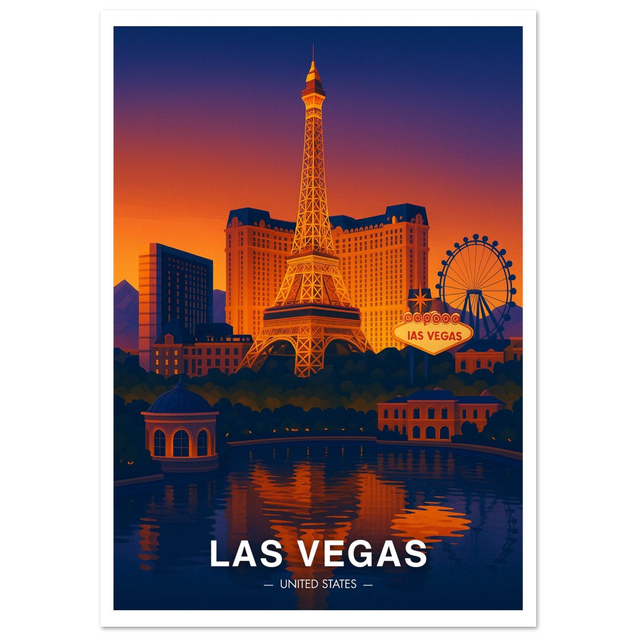 Las Vegas Poster - Geoprints