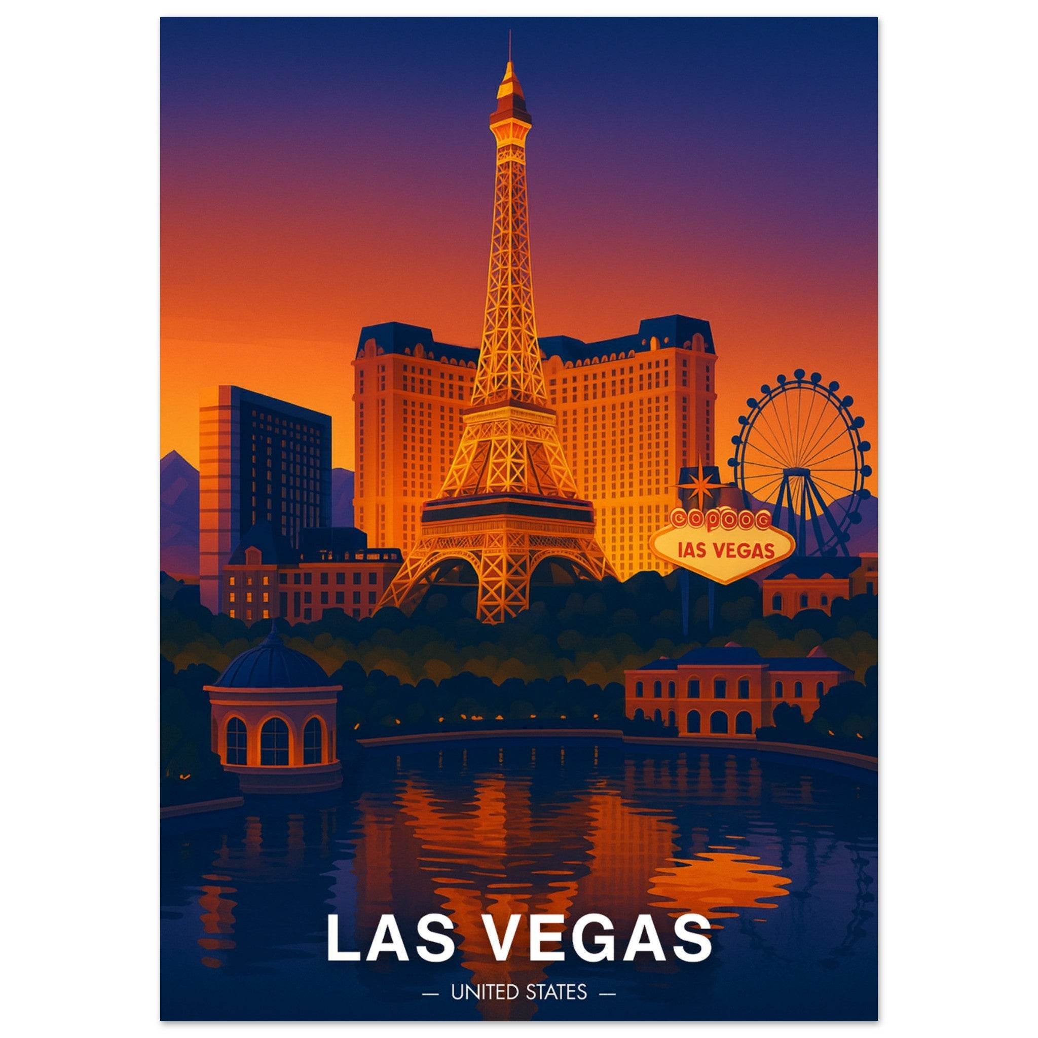 Las Vegas Poster - Geoprints
