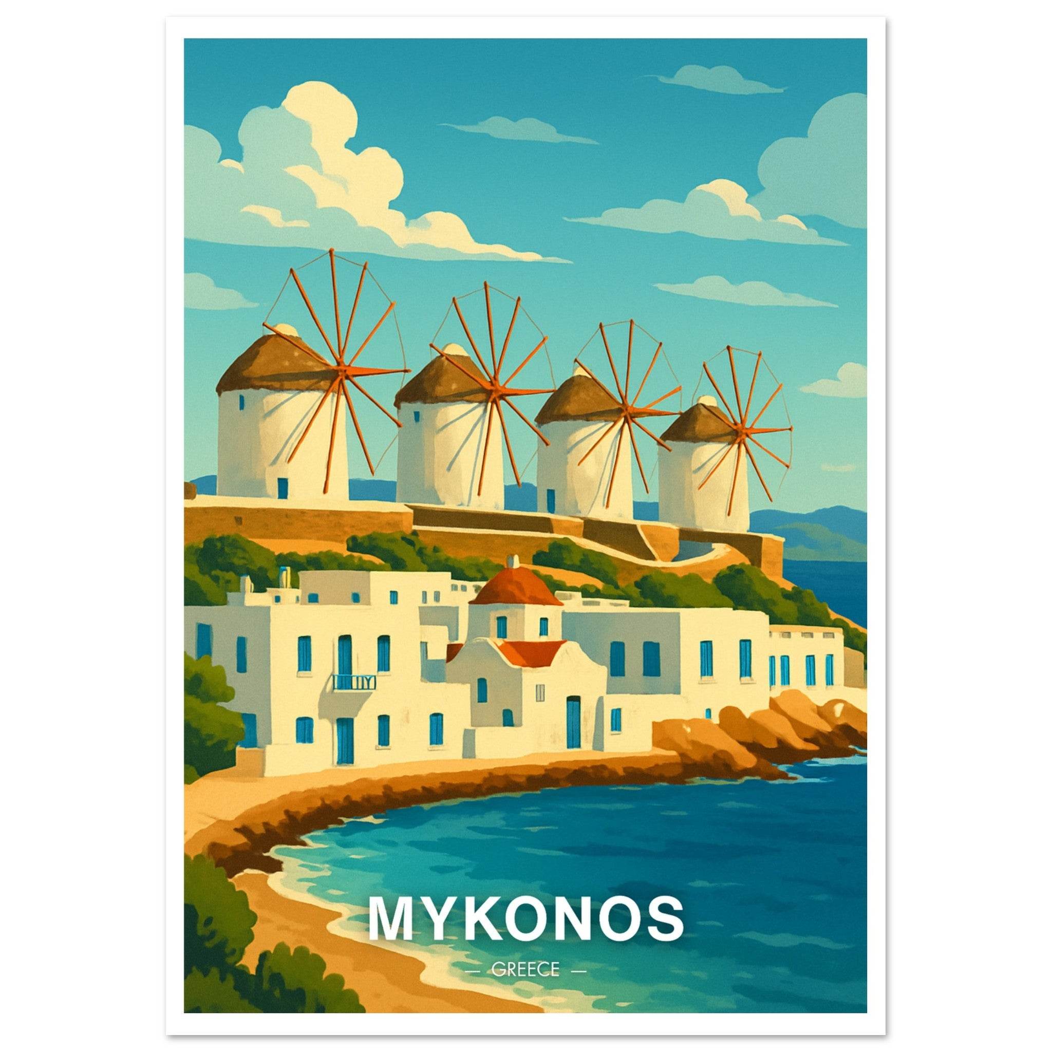 Mykonos Poster - Geoprints