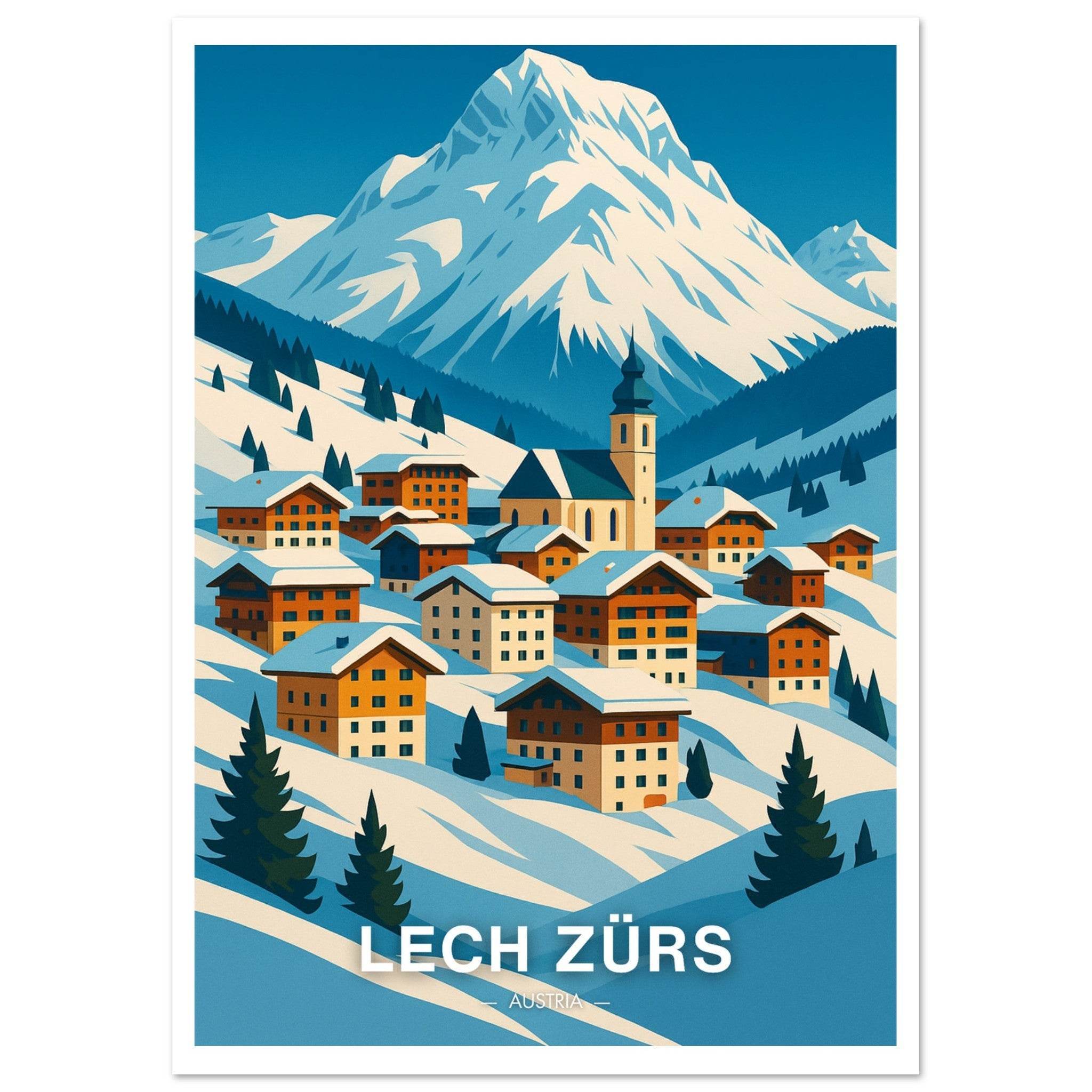 Lech Zürs Poster - Geoprints