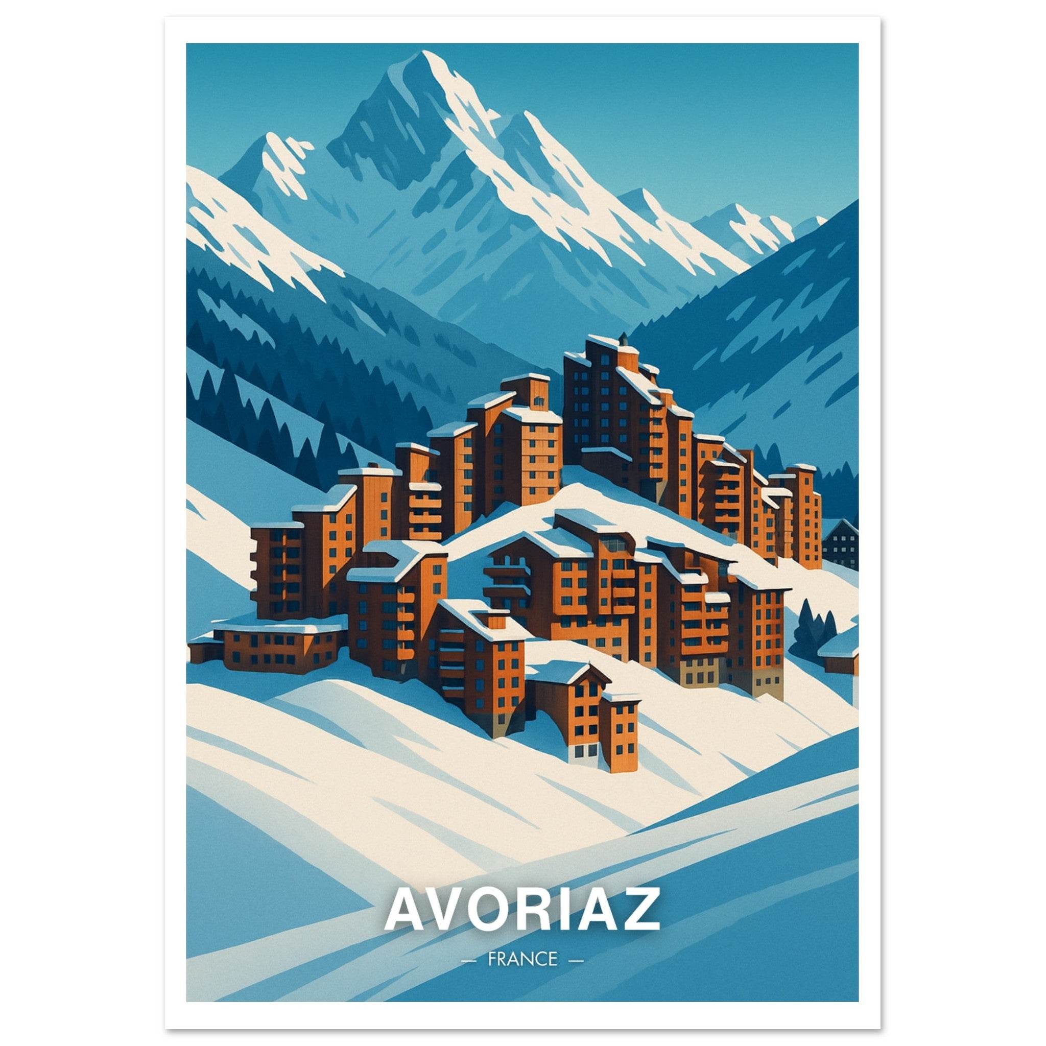 Avoriaz Poster - Geoprints