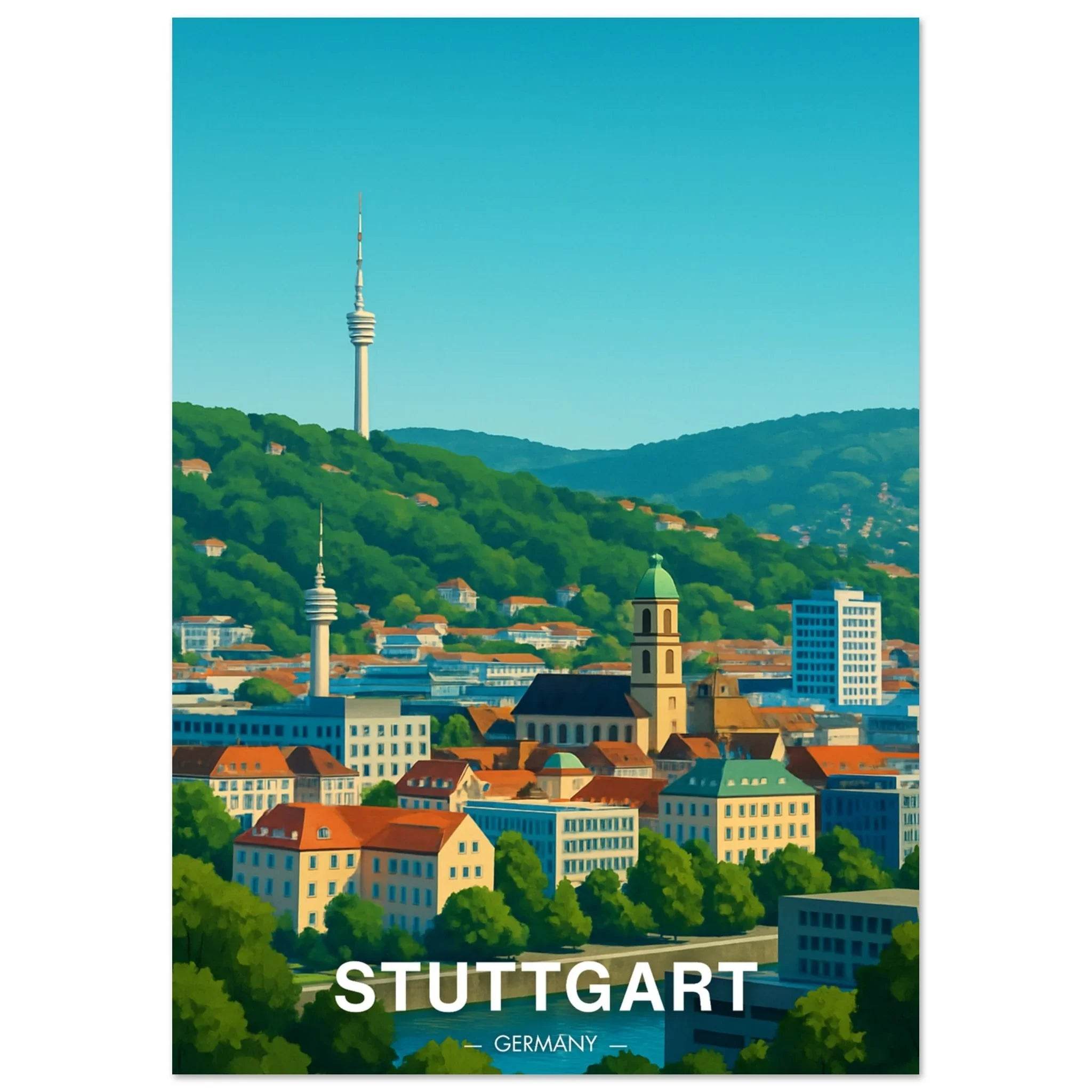 Stuttgart Poster - Geoprints
