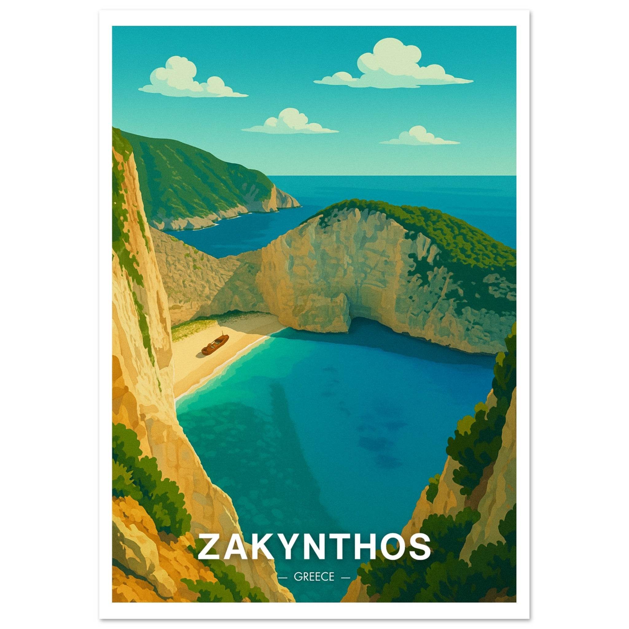 Zakynthos Poster - Geoprints