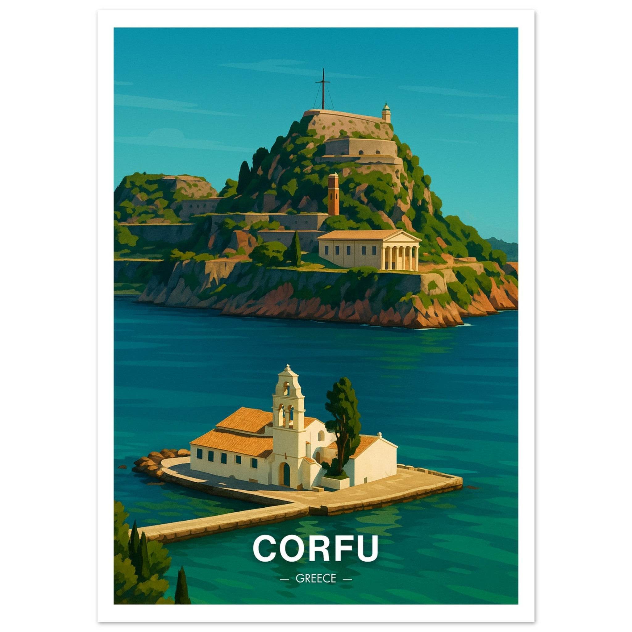 Korfu Poster - Geoprints