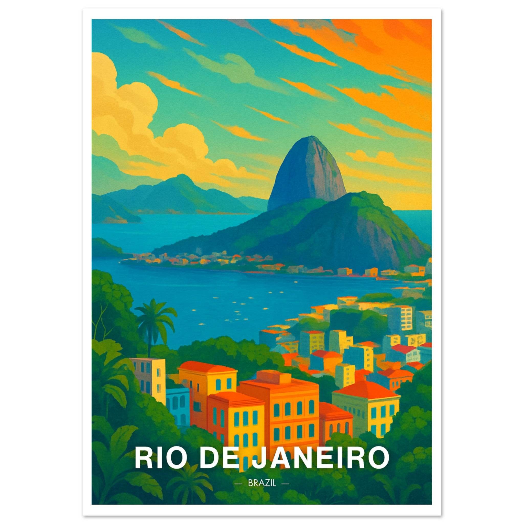 Rio De Janeiro Poster - Geoprints
