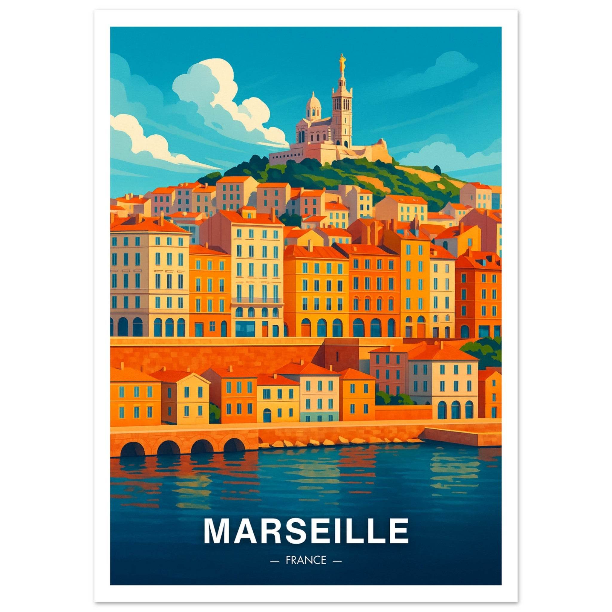 Marseille Poster - Geoprints