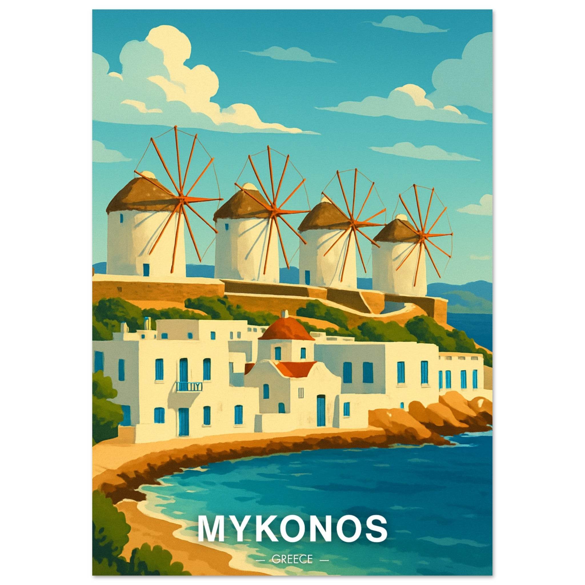 Mykonos Poster - Geoprints