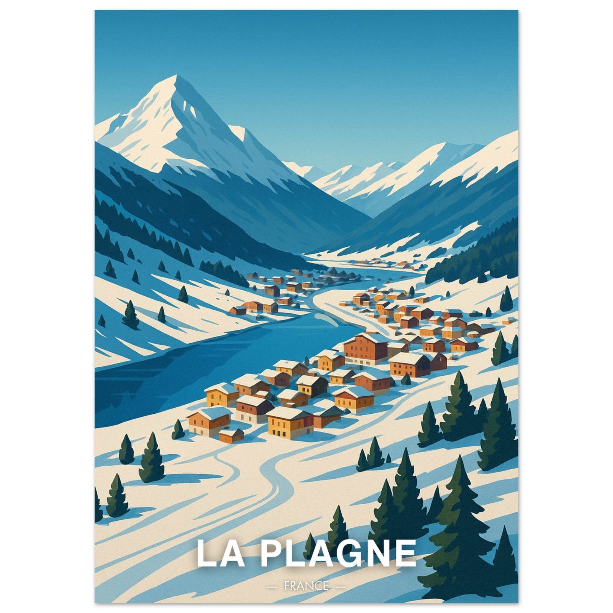 La Plagne Poster - Geoprints