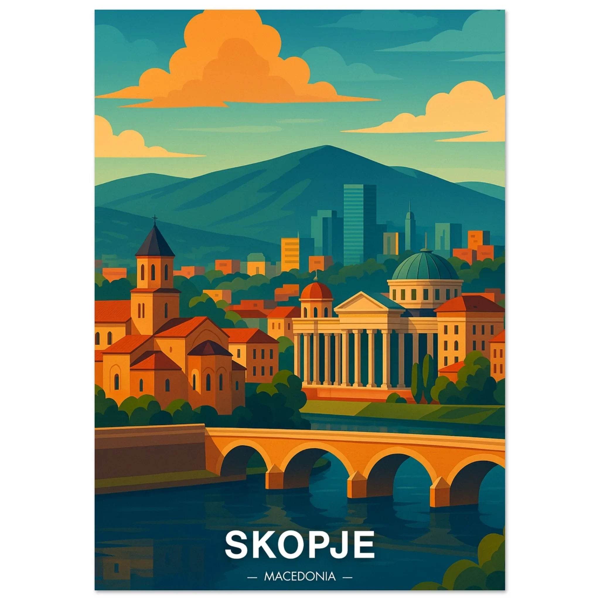 Skopje Poster - Geoprints