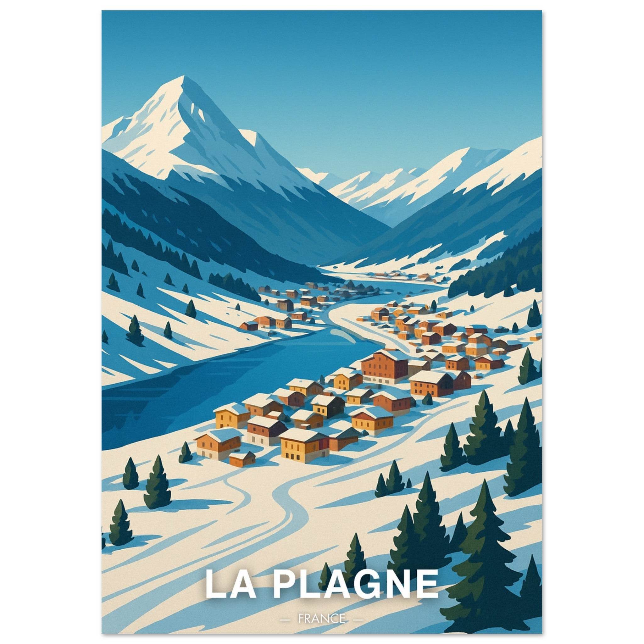 La Plagne Poster - Geoprints