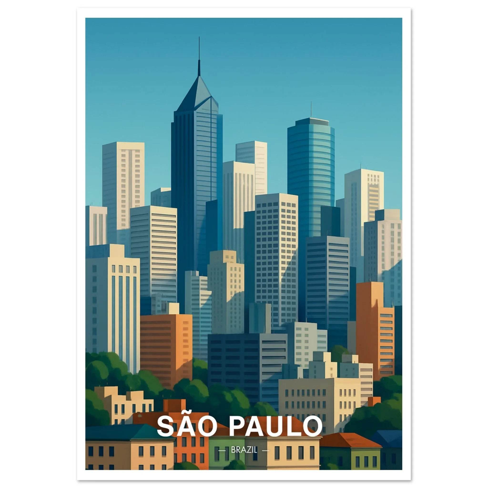 Sao Paulo Poster - Geoprints