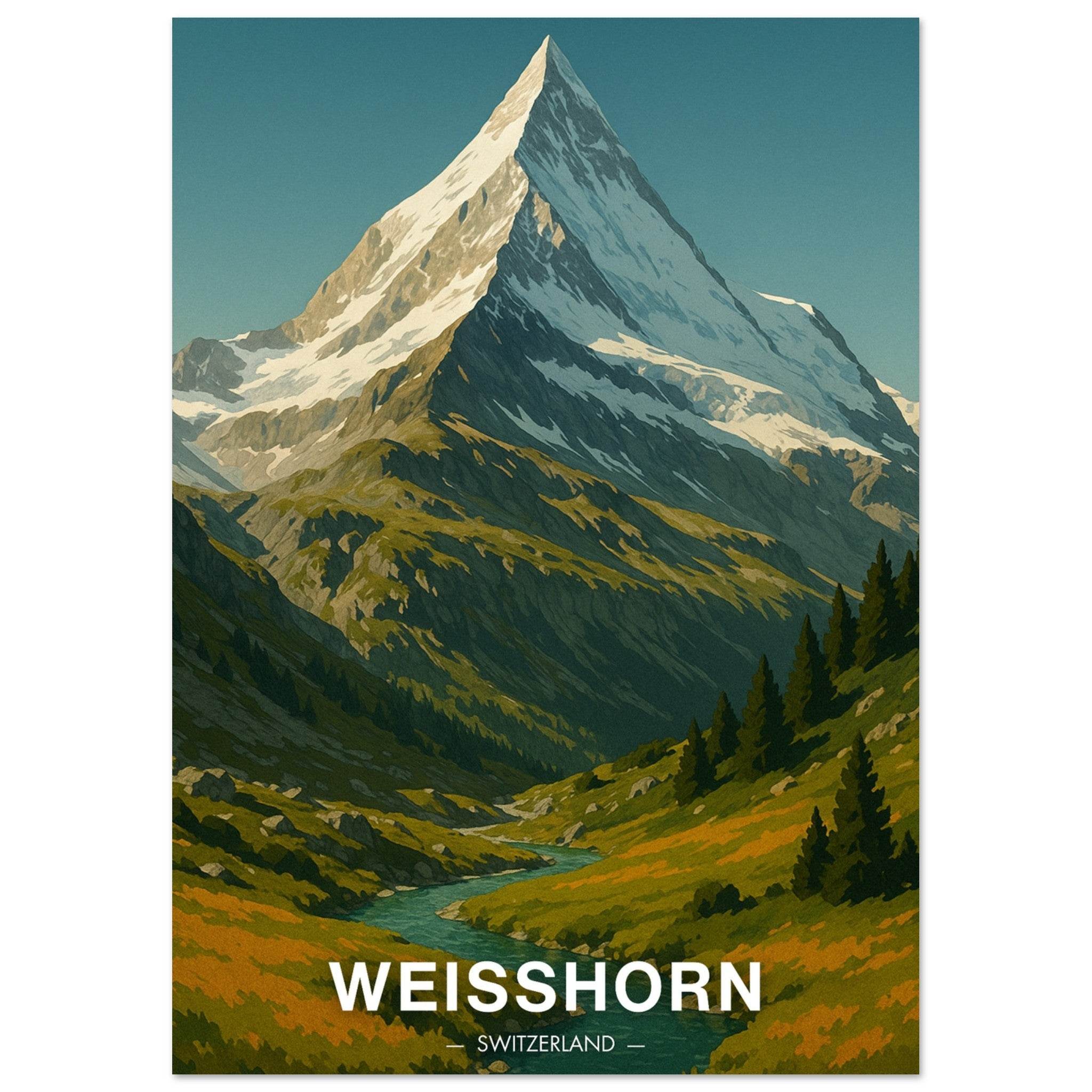 Weisshorn Poster - Geoprints