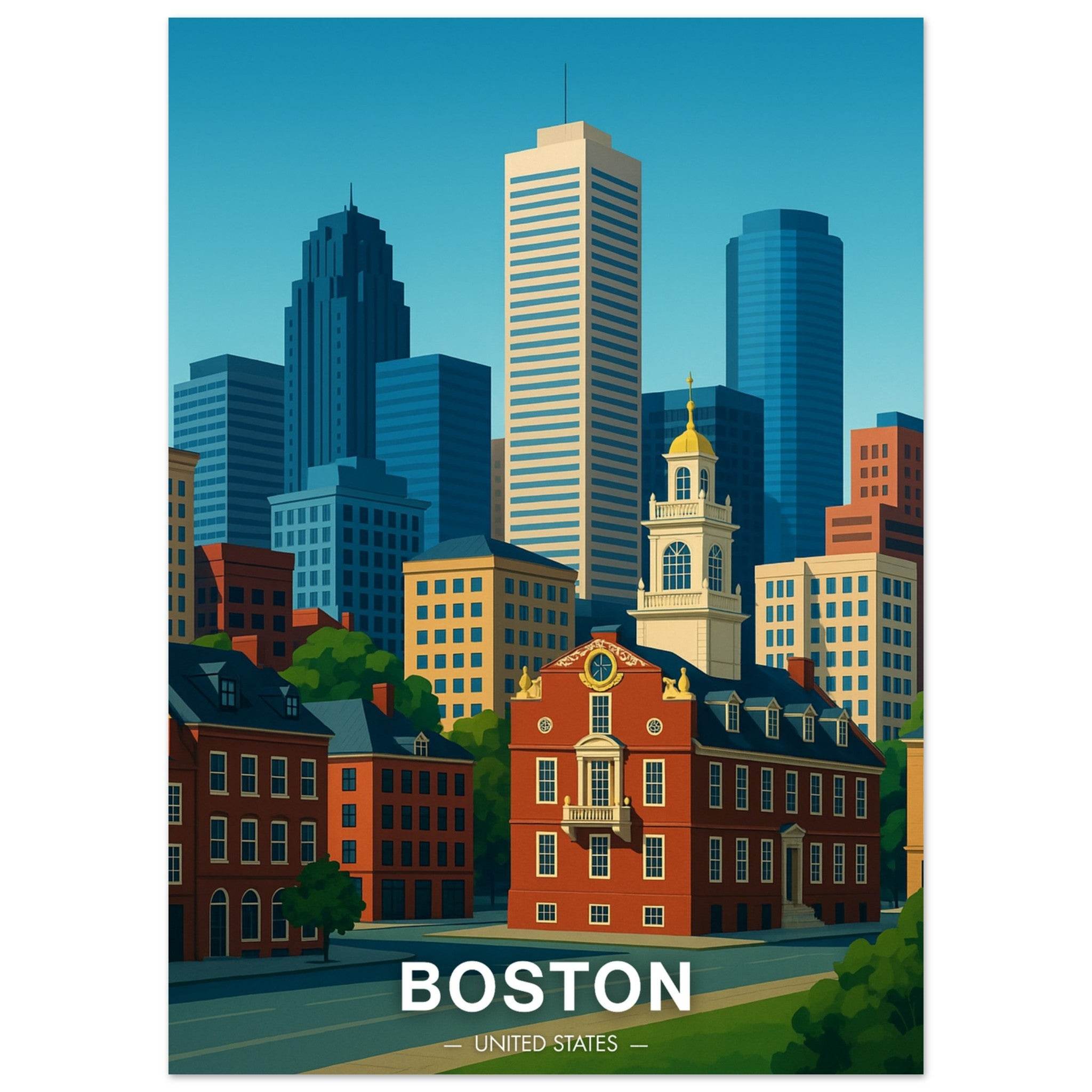 Boston Poster - Geoprints
