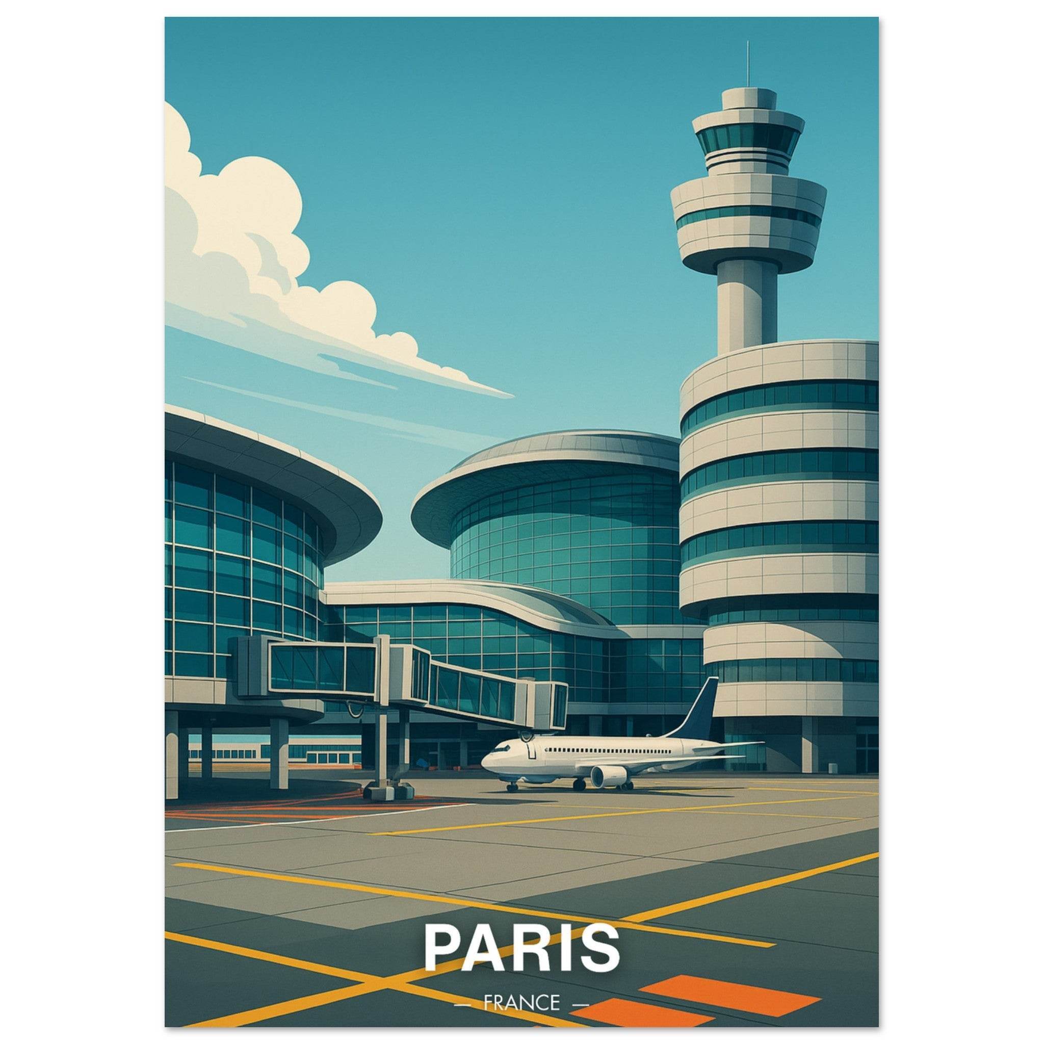 Paris Flughafen Poster - Geoprints