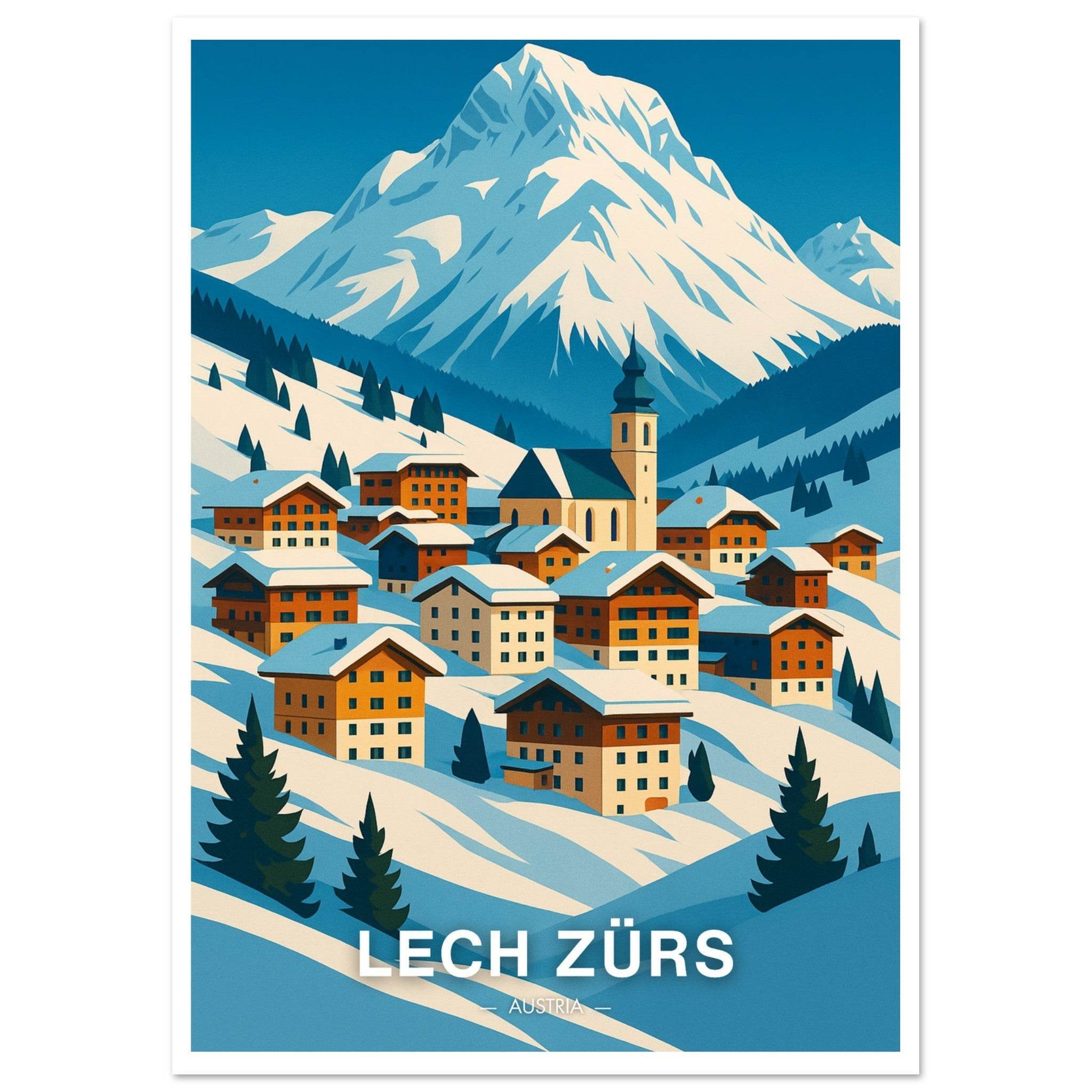 Lech Zürs Poster - Geoprints