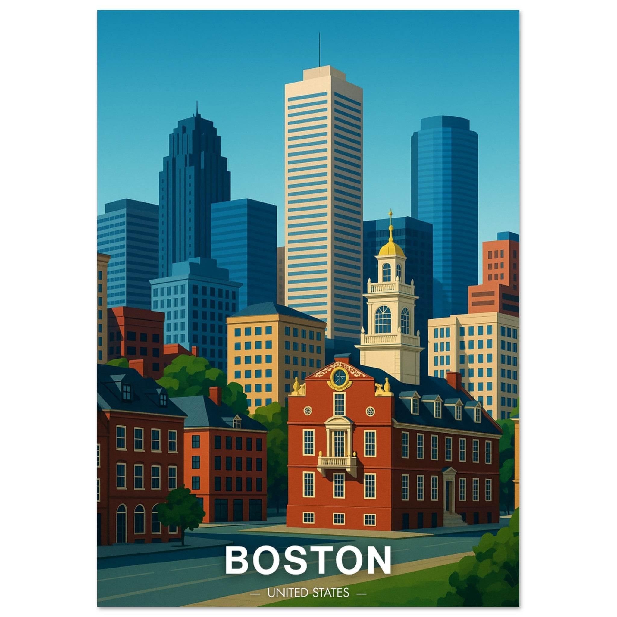 Boston Poster - Geoprints