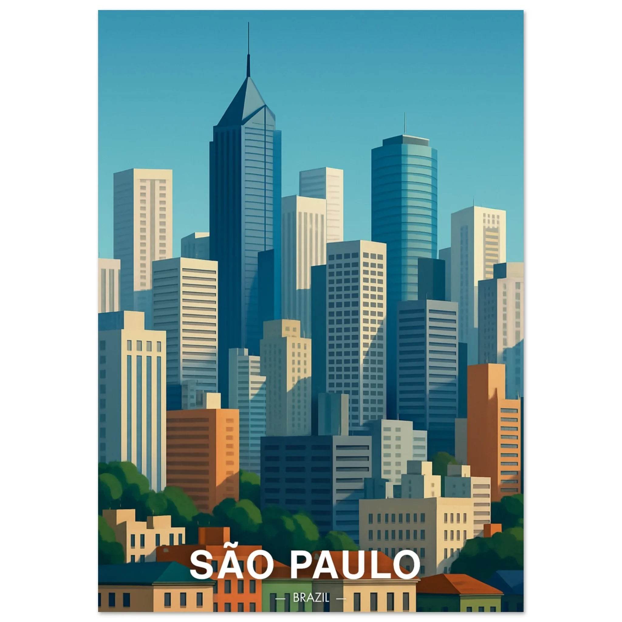 Sao Paulo Poster - Geoprints