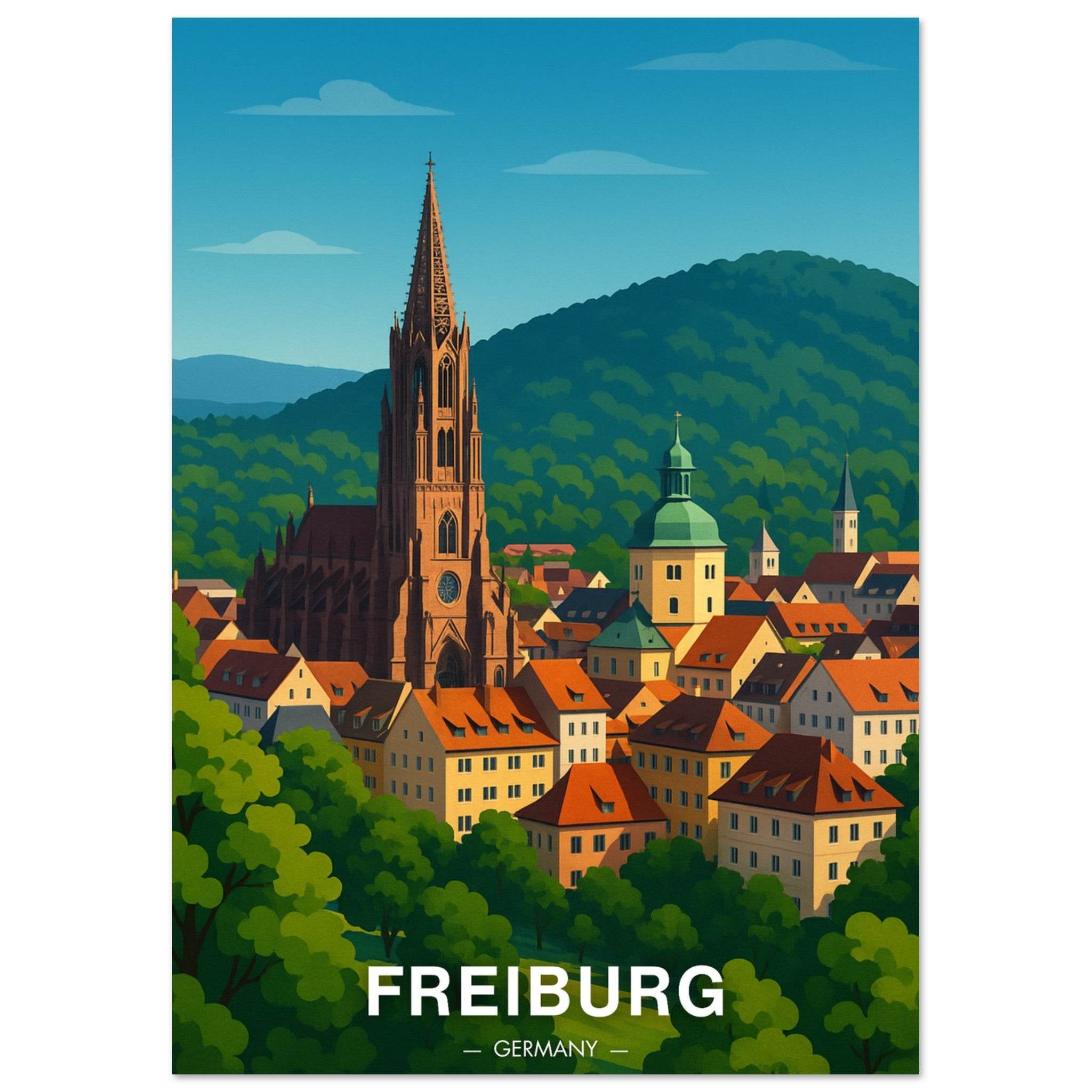 Freiburg Poster - Geoprints