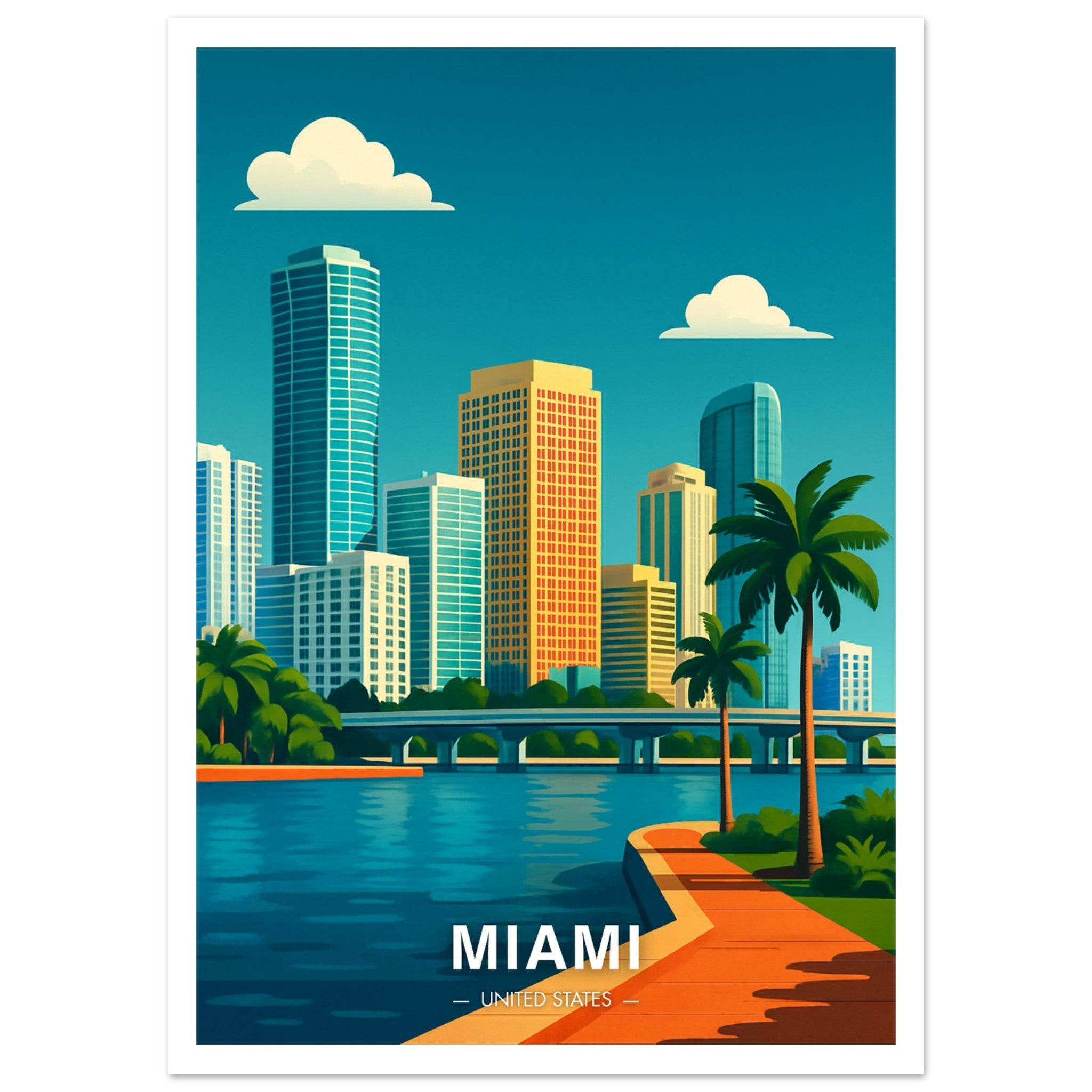 Miami Poster - Geoprints