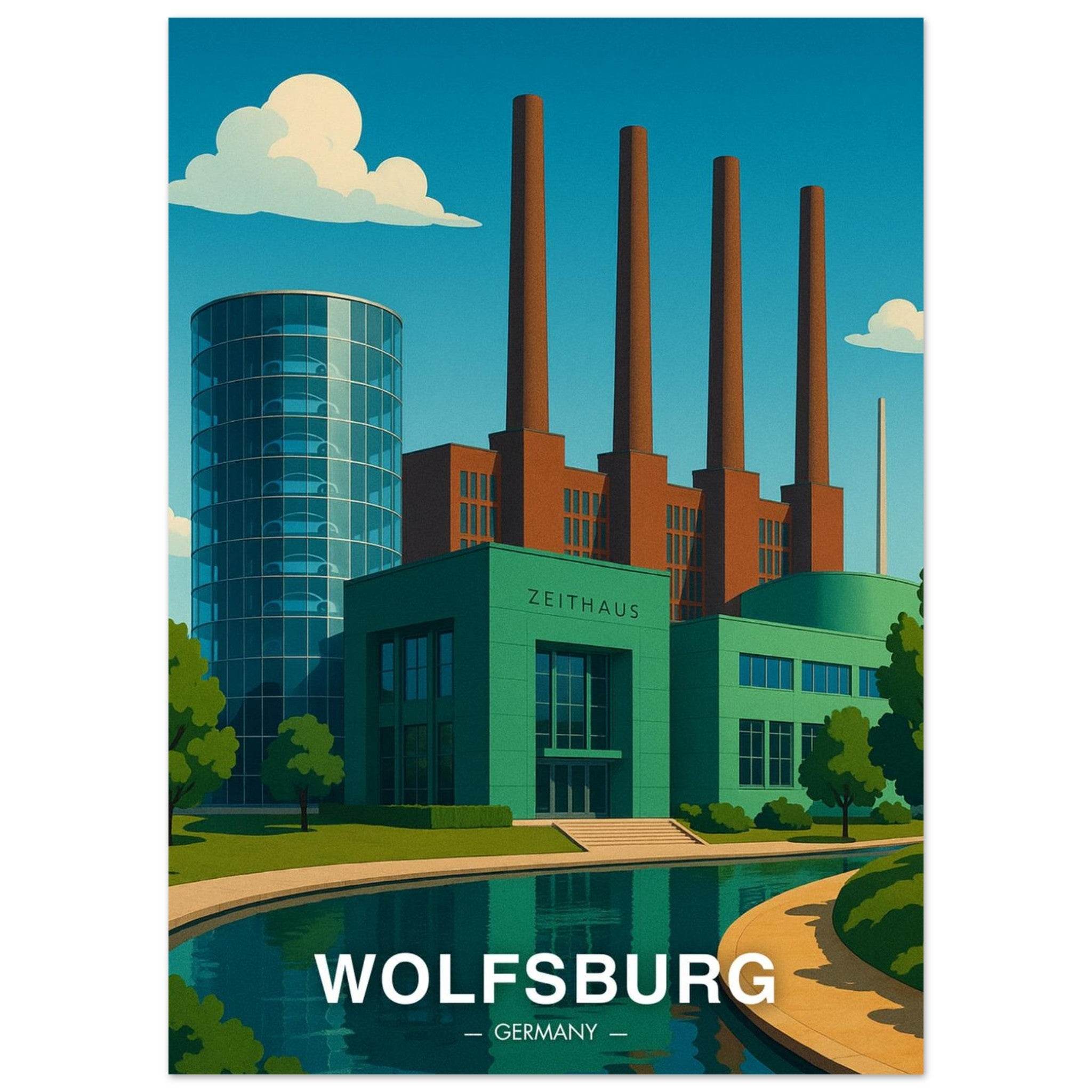 Wolfsburg Poster - Geoprints