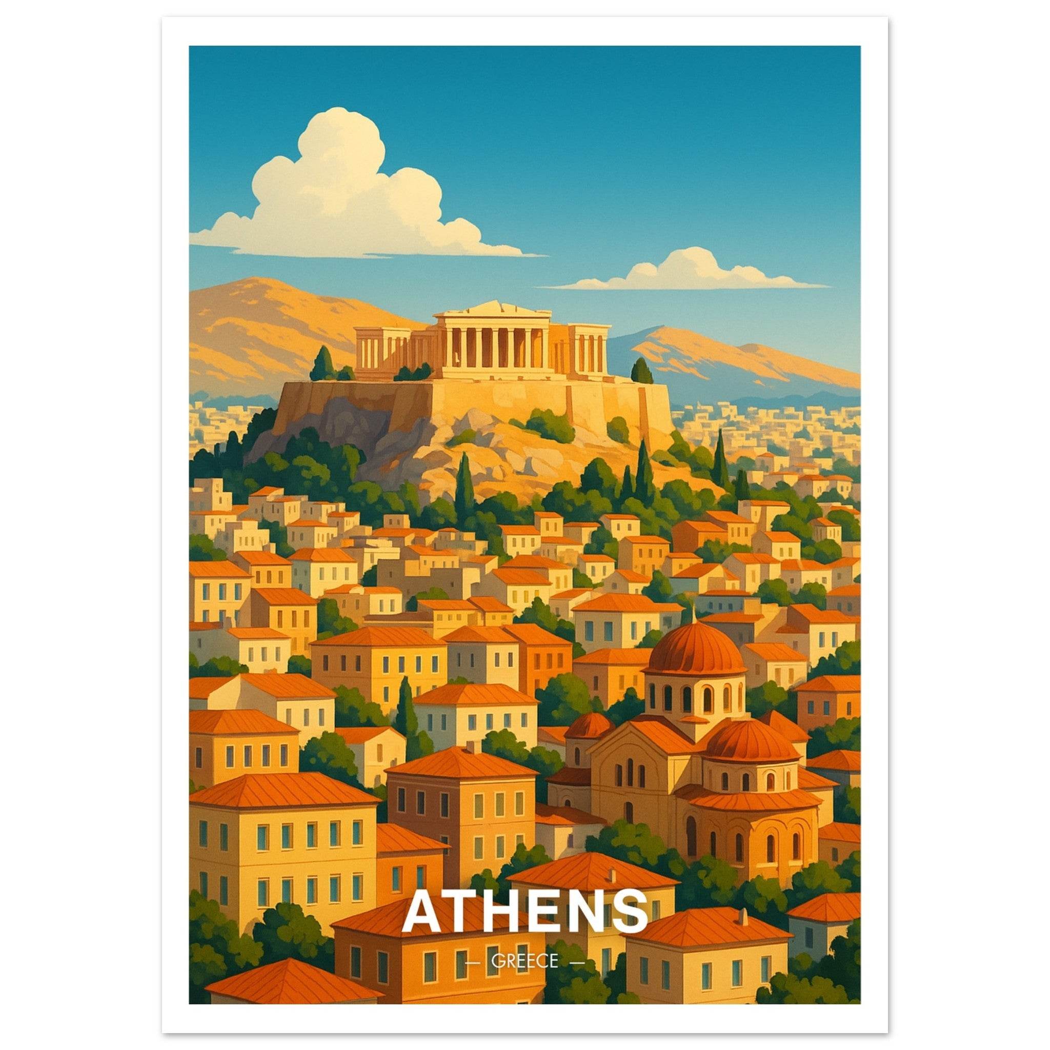 Athen Poster - Geoprints