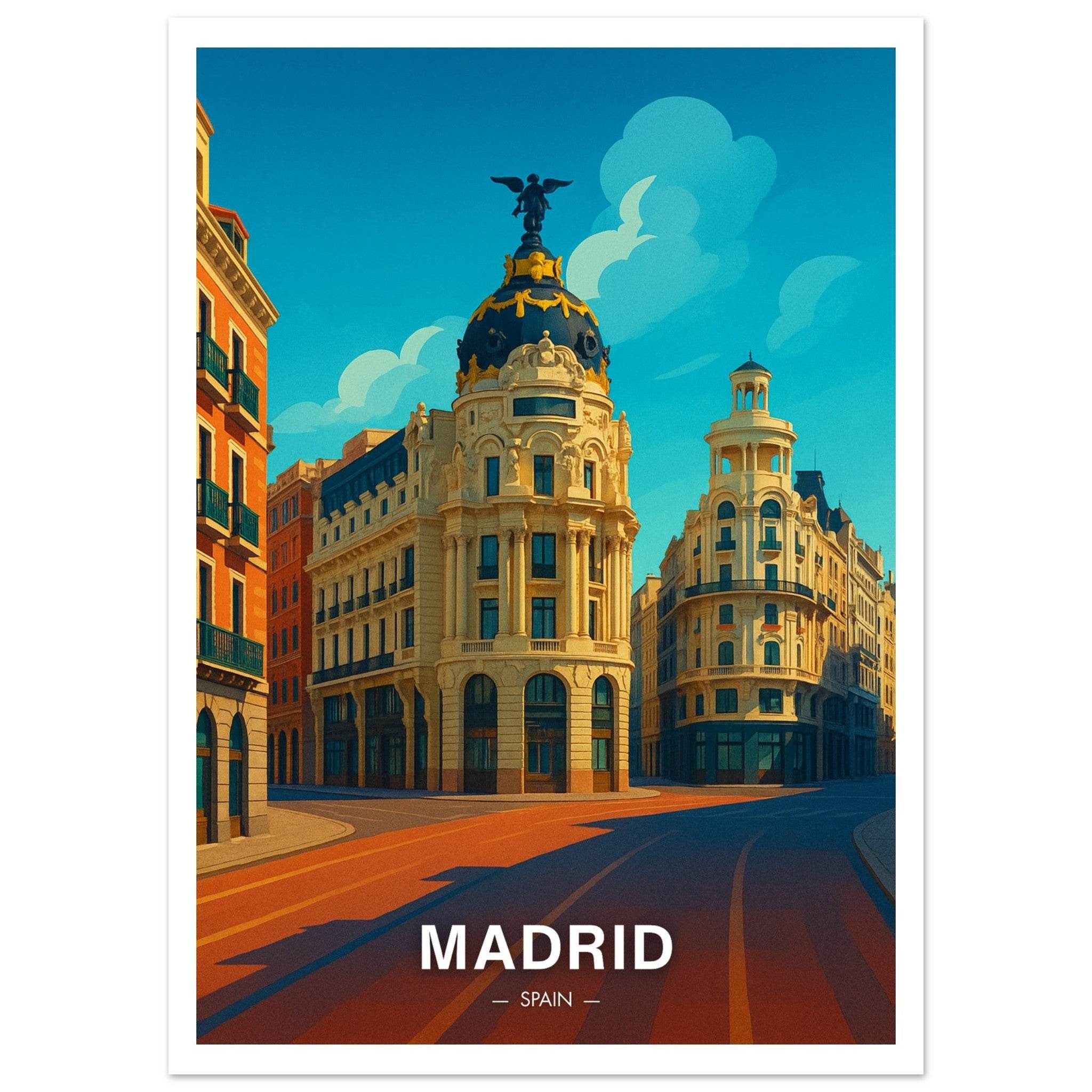 Madrid Poster - Geoprints