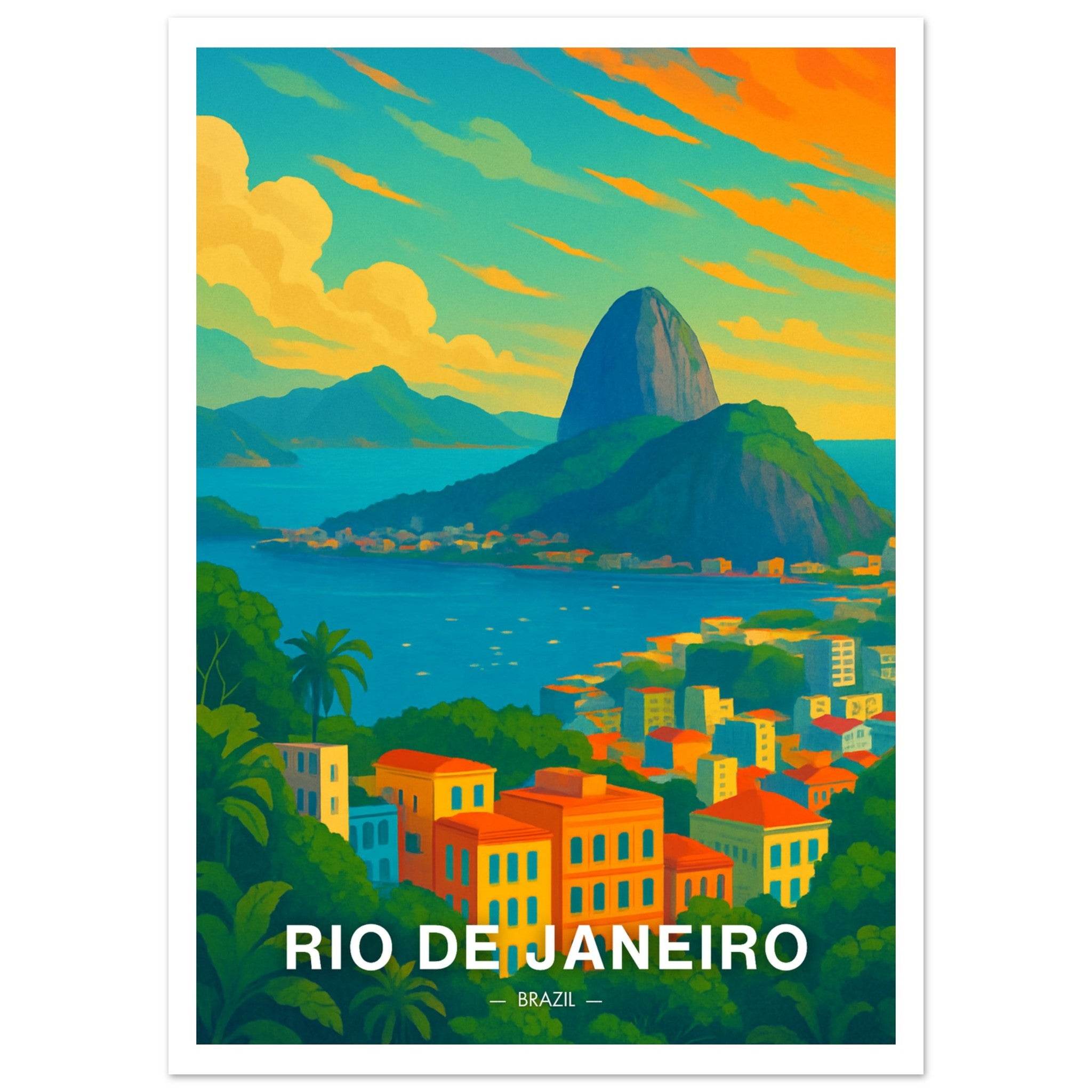 Rio De Janeiro Poster - Geoprints
