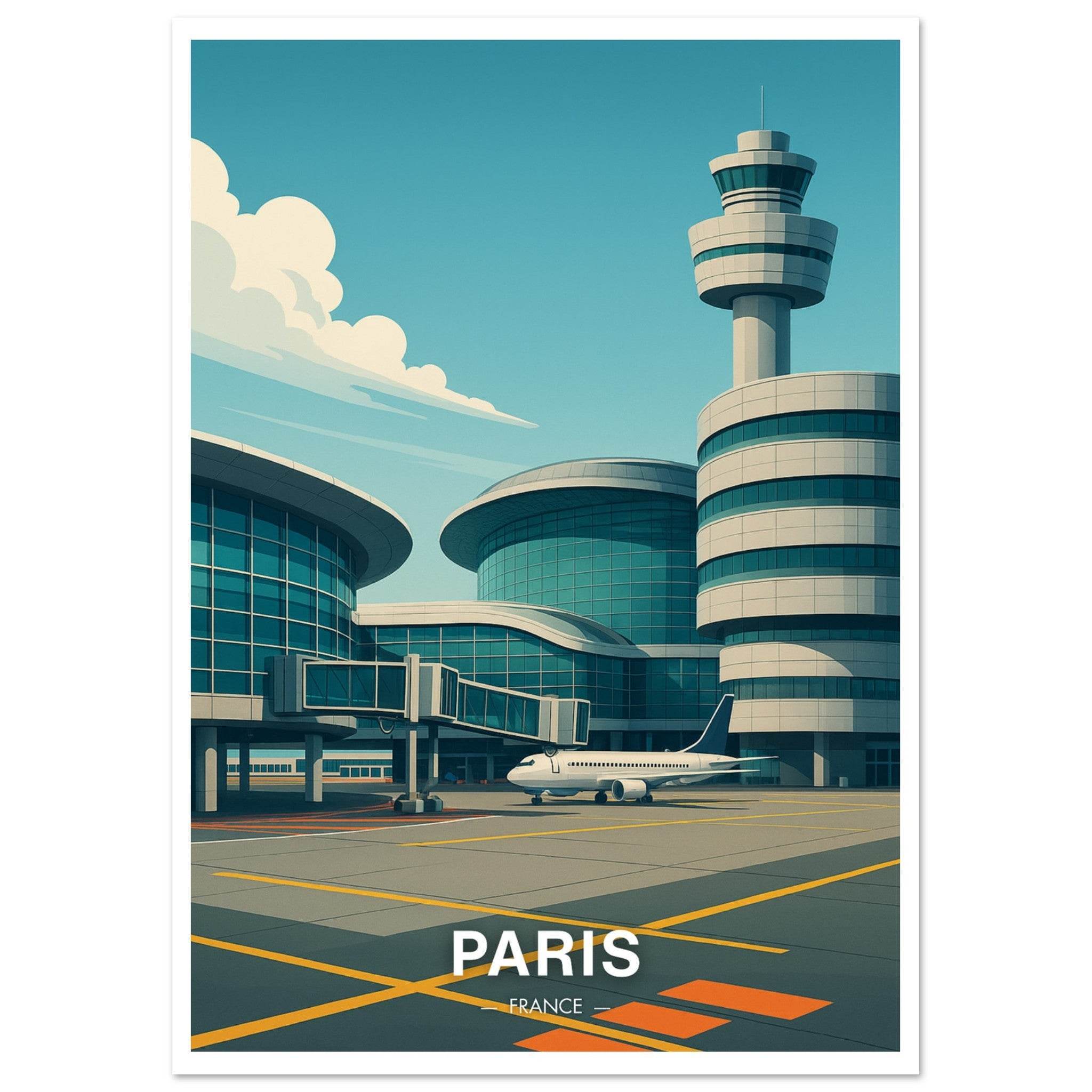 Paris Flughafen Poster - Geoprints