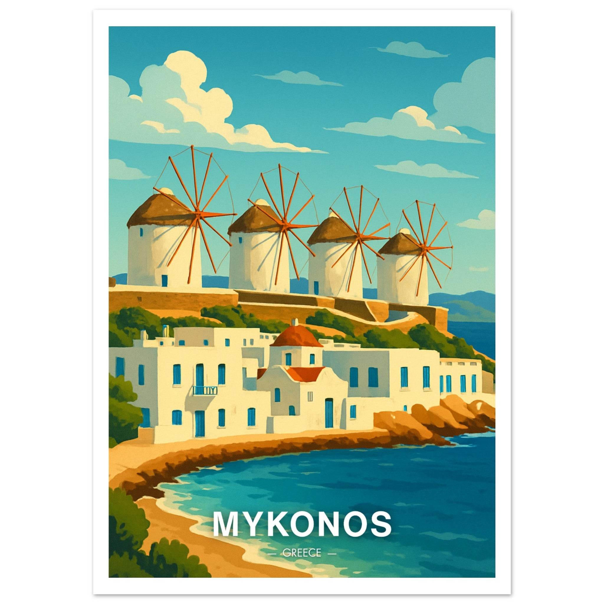 Mykonos Poster - Geoprints