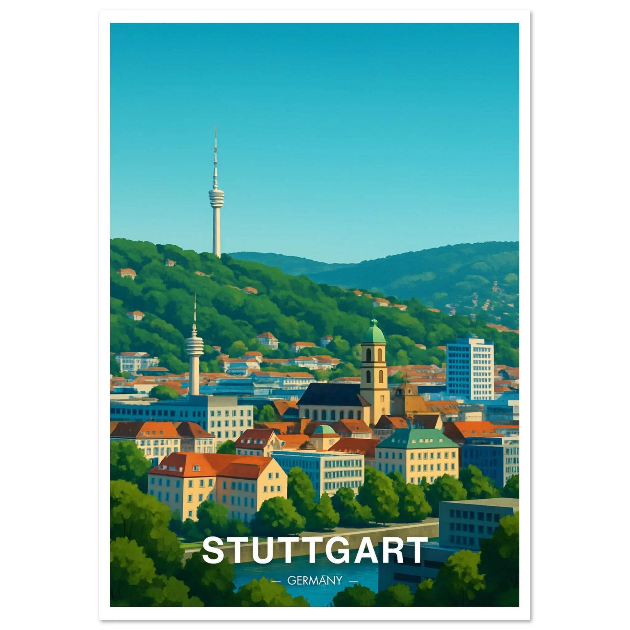 Stuttgart Poster - Geoprints