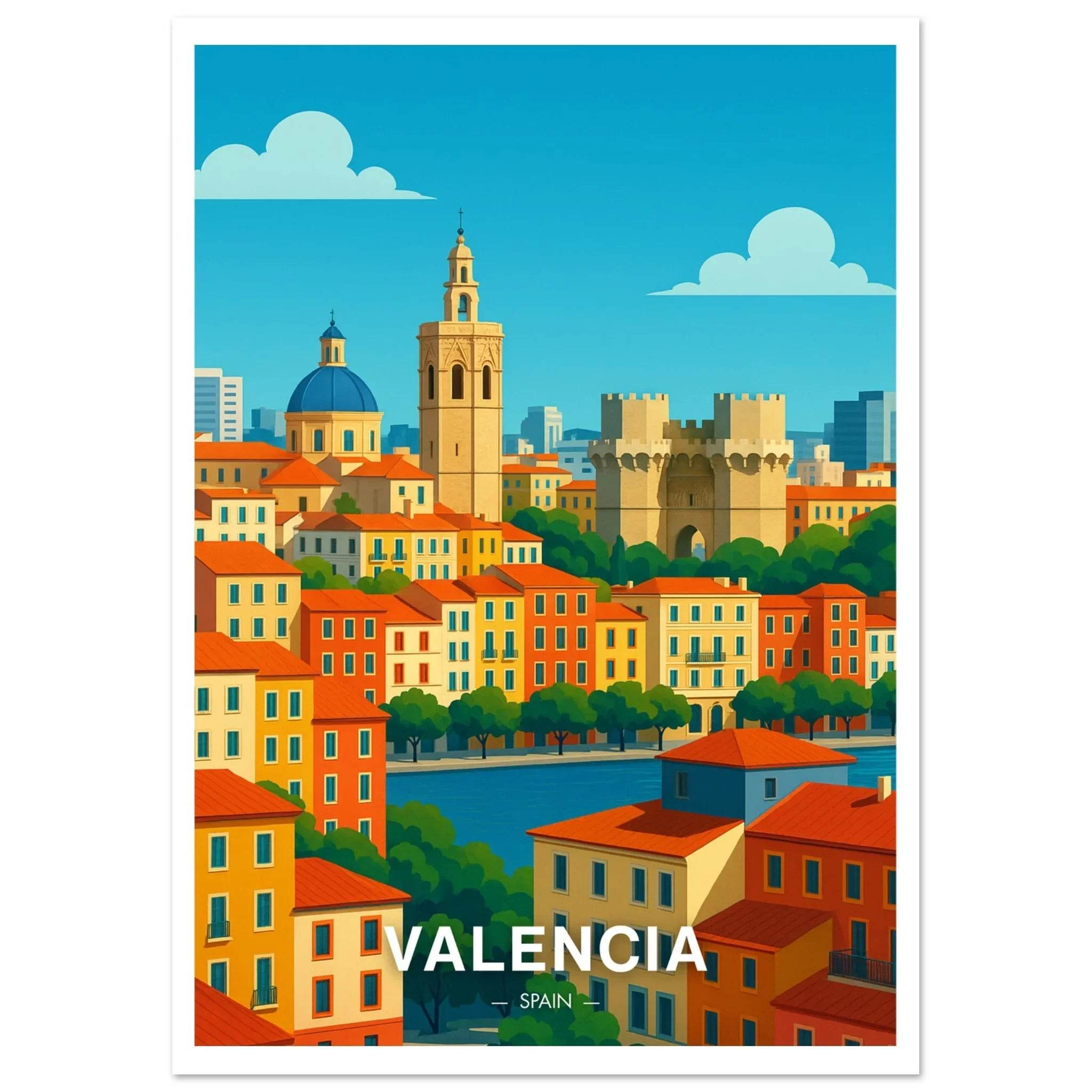 Valencia Poster - Geoprints